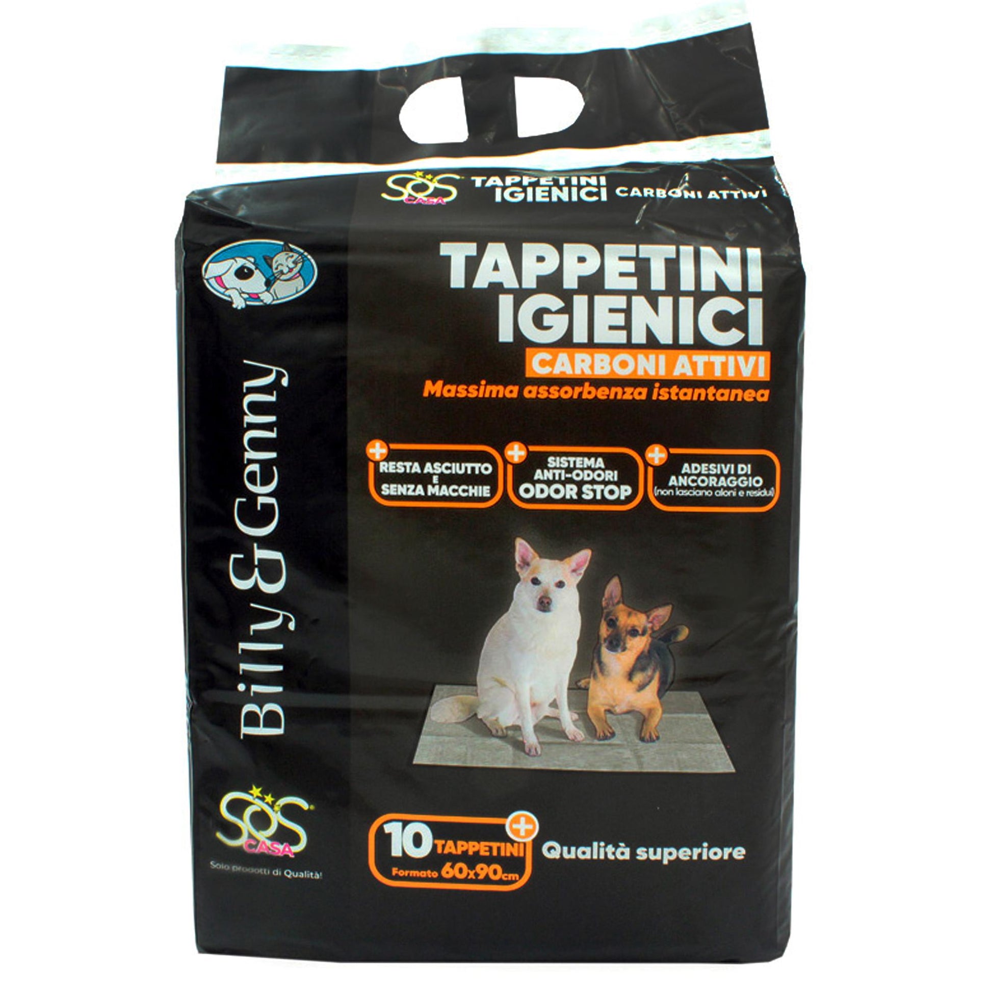 Billy e Genny Tappetini Igienici Carboni Attivi 60x90 - 10pz