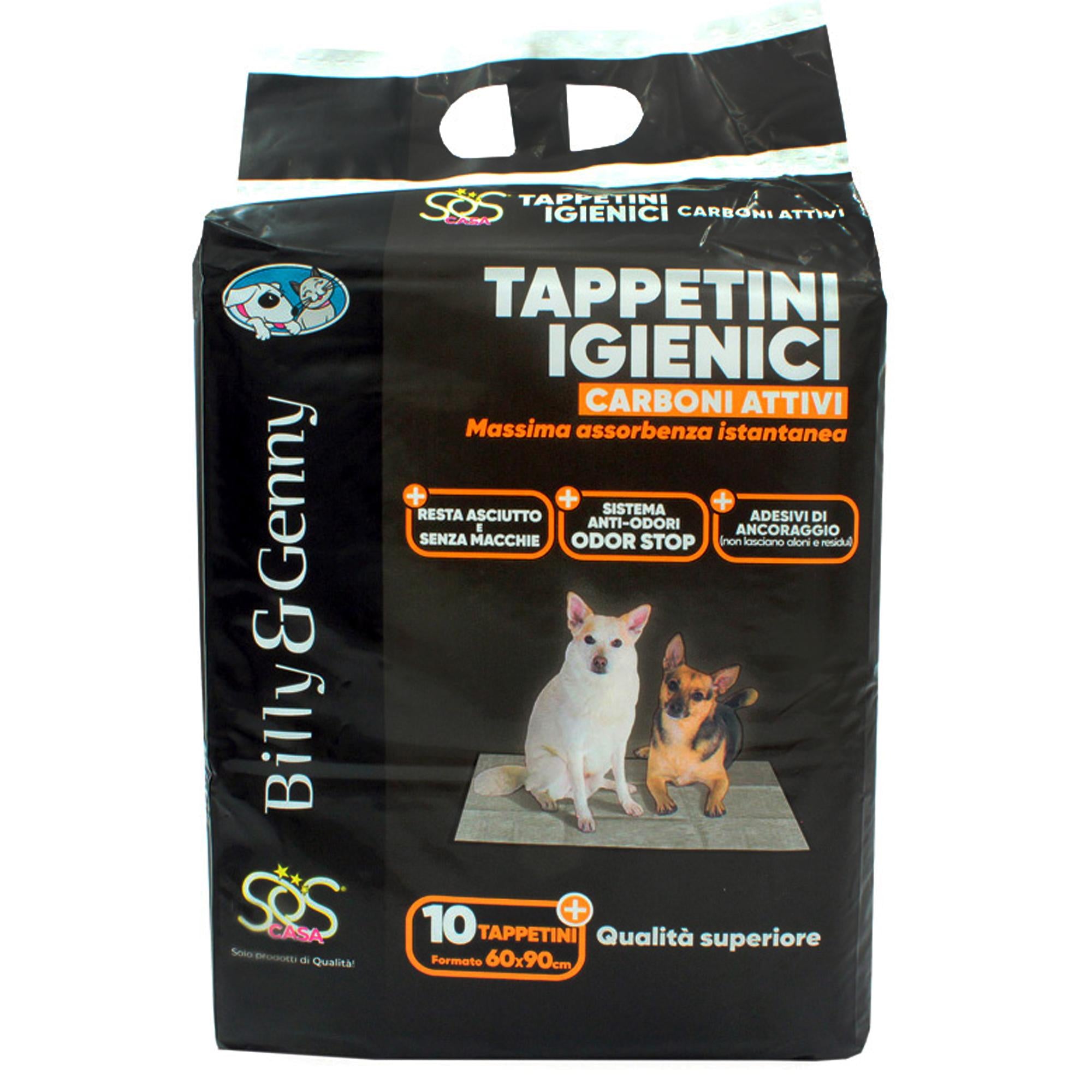 Billy e Genny Tappetini Igienici Carboni Attivi 60x90 - 10pz