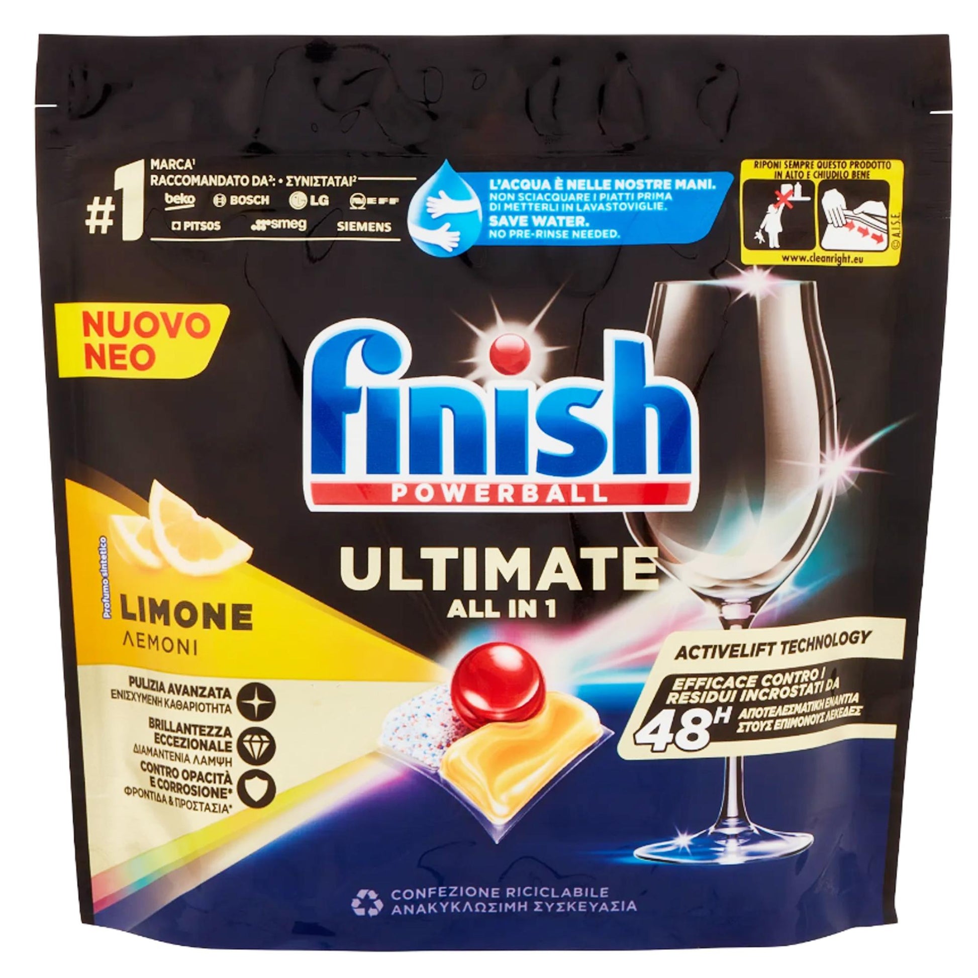 Finish Ultimate Tabs Lavastoviglie 16pz - Limone