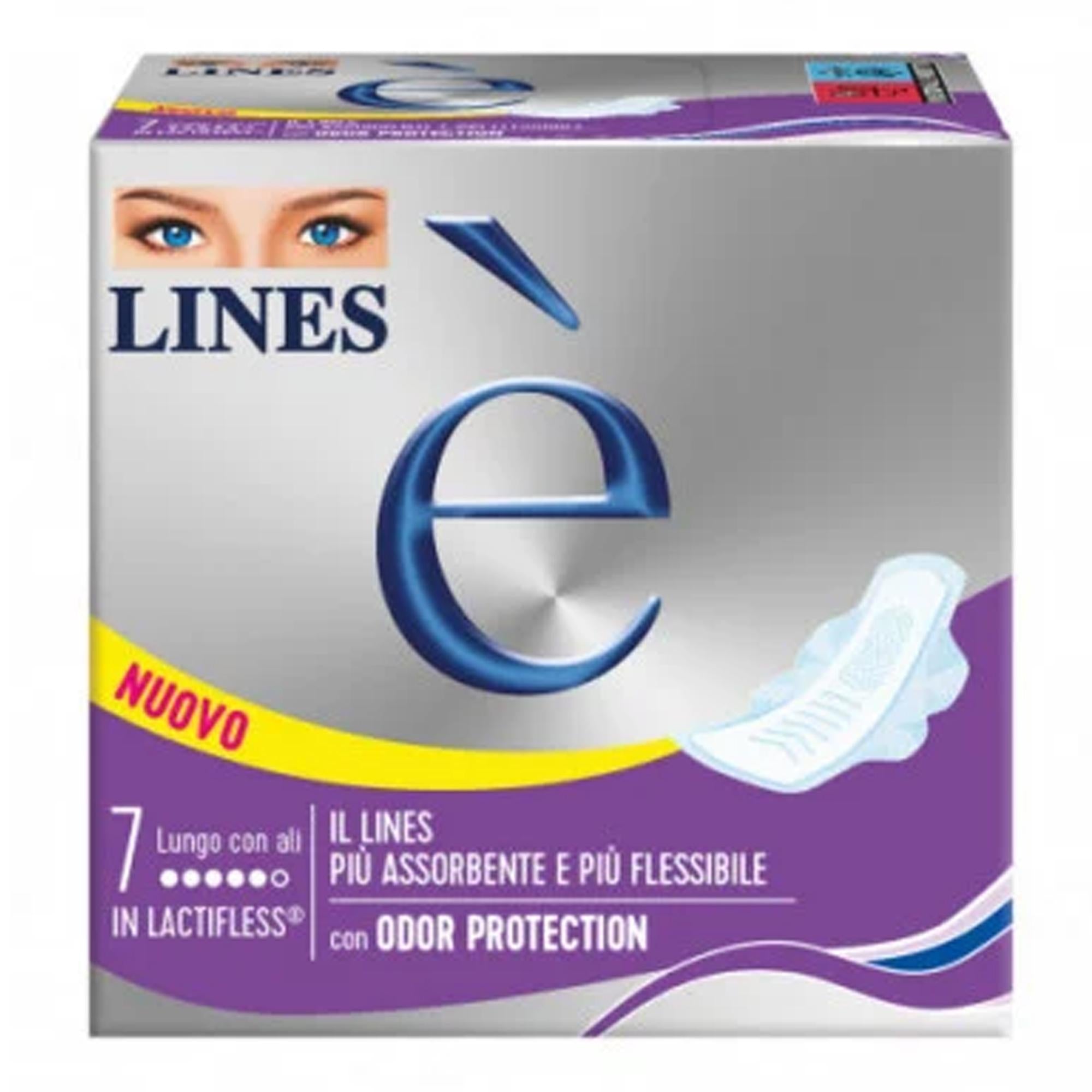 Lines E Assorbenti Lactifless Lungo con Ali - 7pz