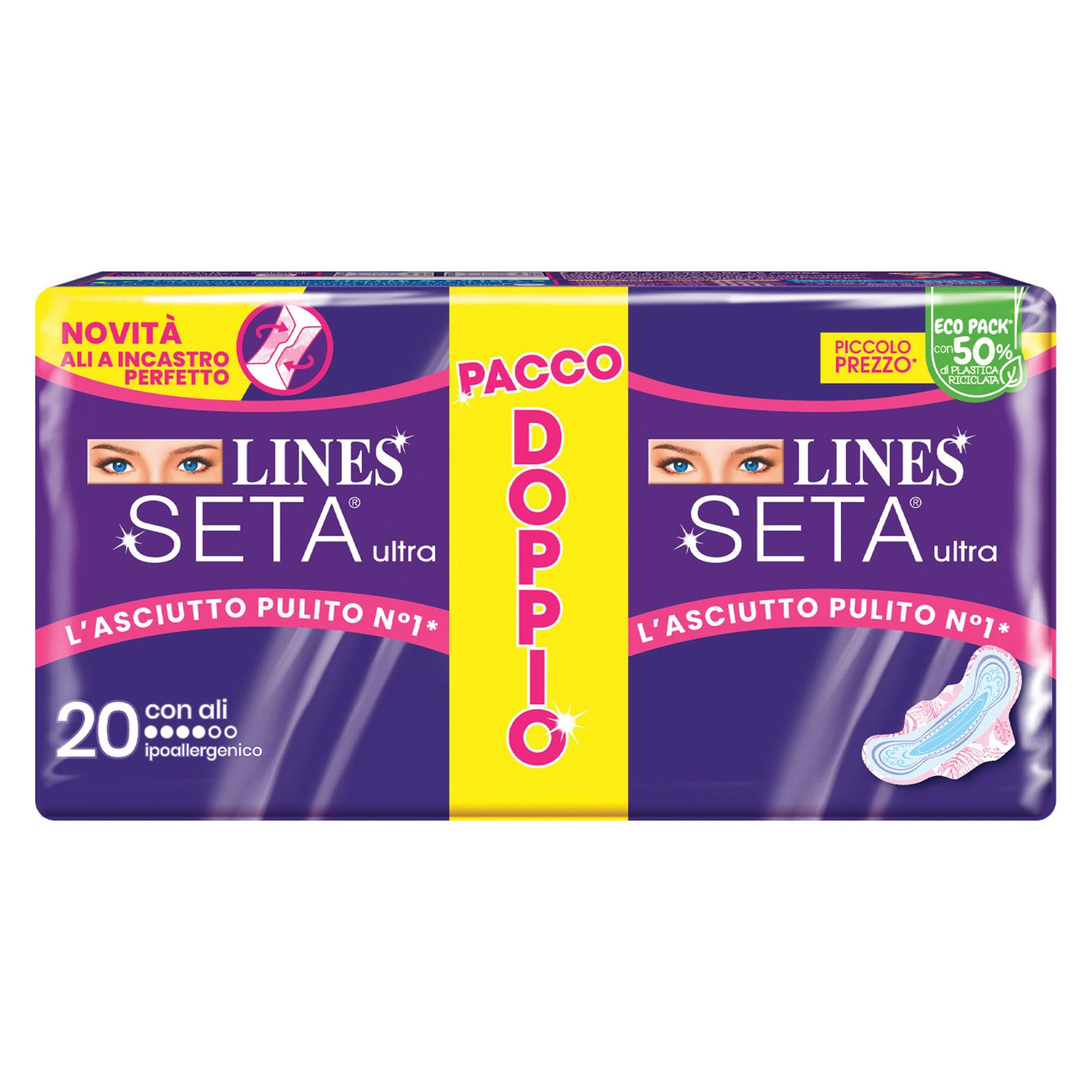 Lines Seta Ultra Assorbenti Ali - 20pz