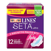 Lines Seta Ultra Assorbenti Lady con Ali - 12pz