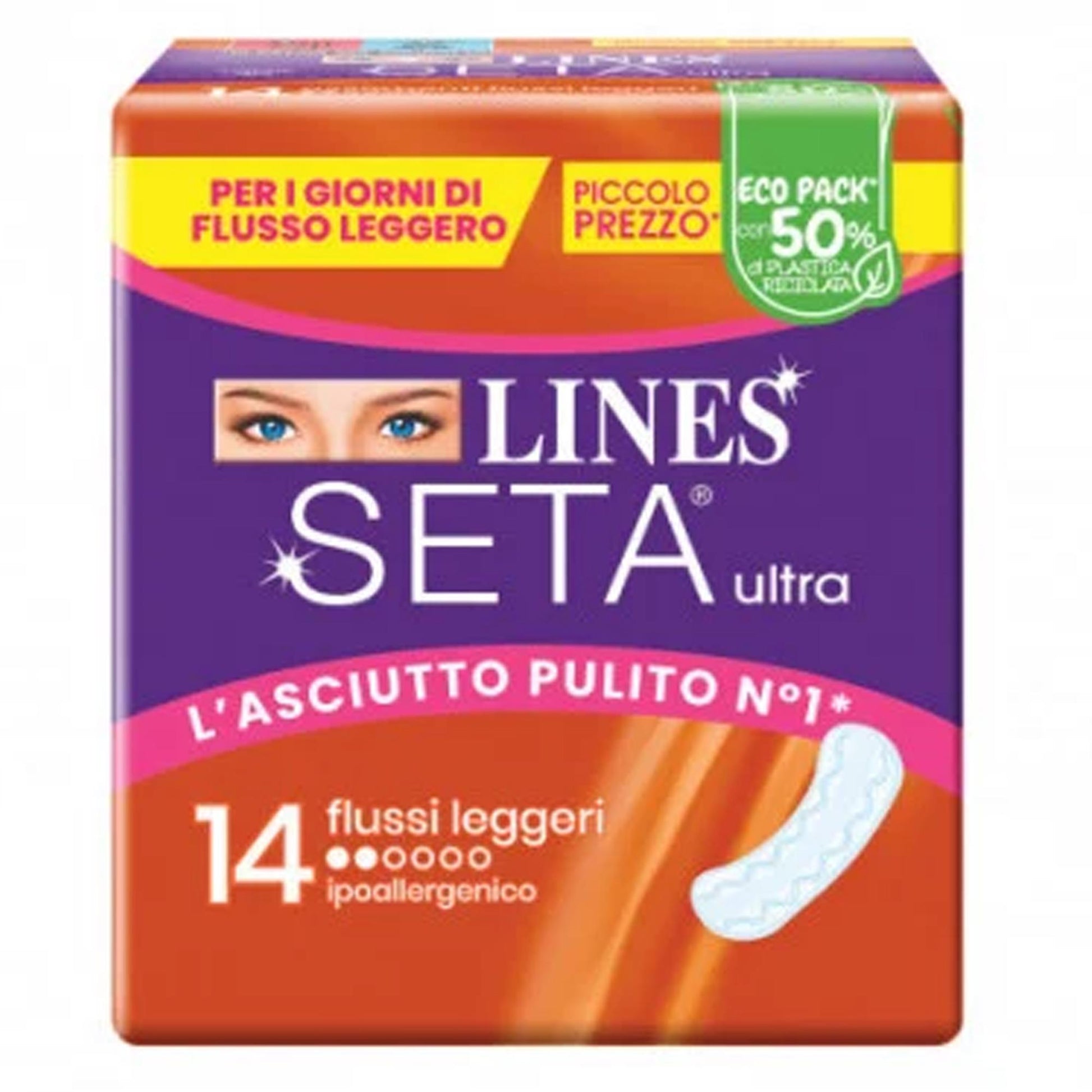 Lines Seta Ultra Assorbenti Flussi Leggeri - 14pz