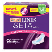 Lines Seta Ultra Assorbenti Lungo con Ali - 9pz