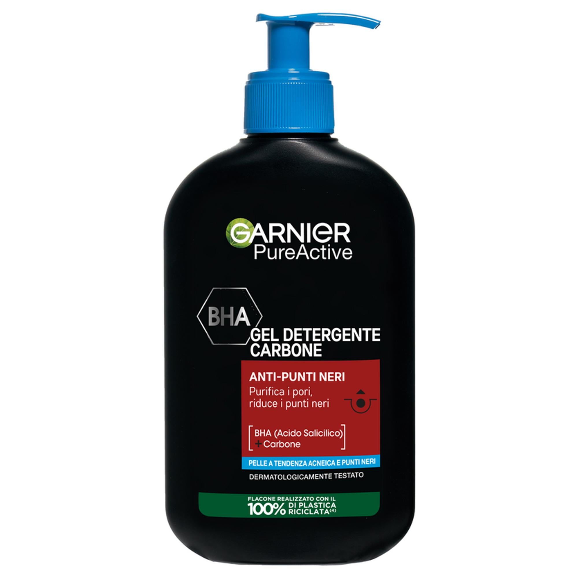 Garnier PureActive Gel Detergente Carbone Anti Punti Neri - 250ml