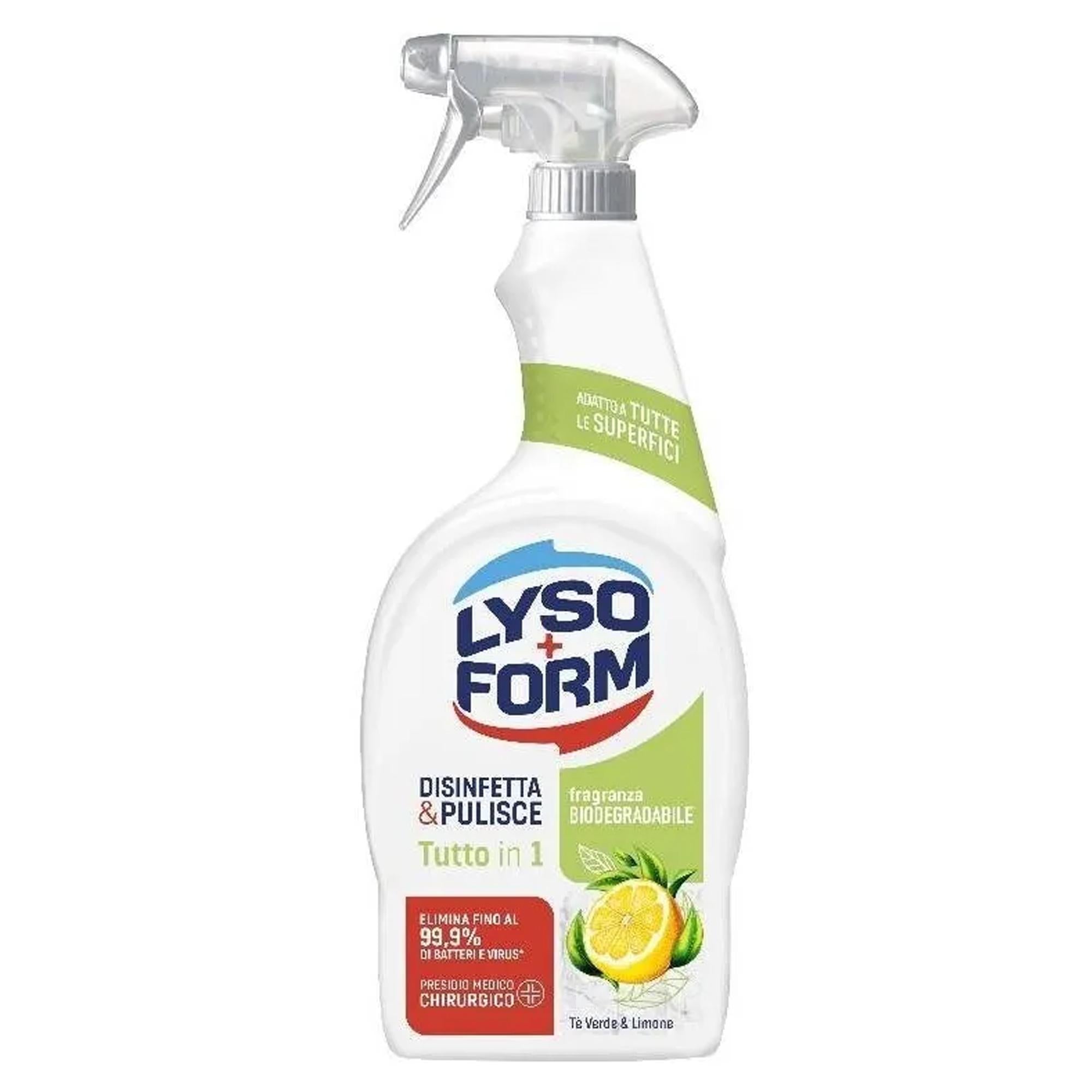 Lysoform Tutto in 1 Spray 750ml - Te Verde e Limone