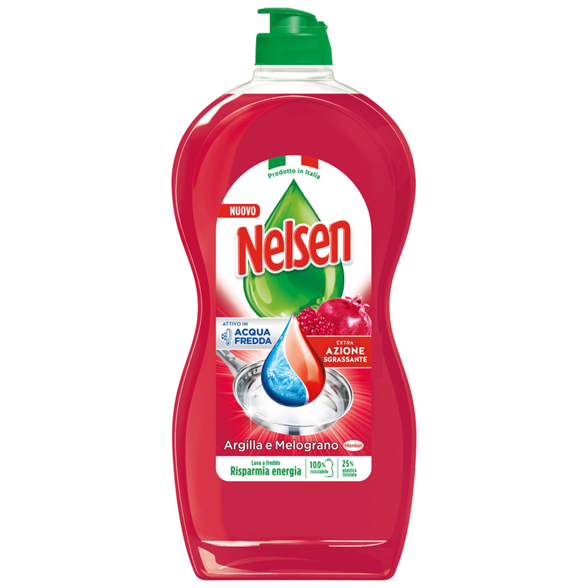 Nelsen Detersivo Piatti 850ml - Argilla e Melograno