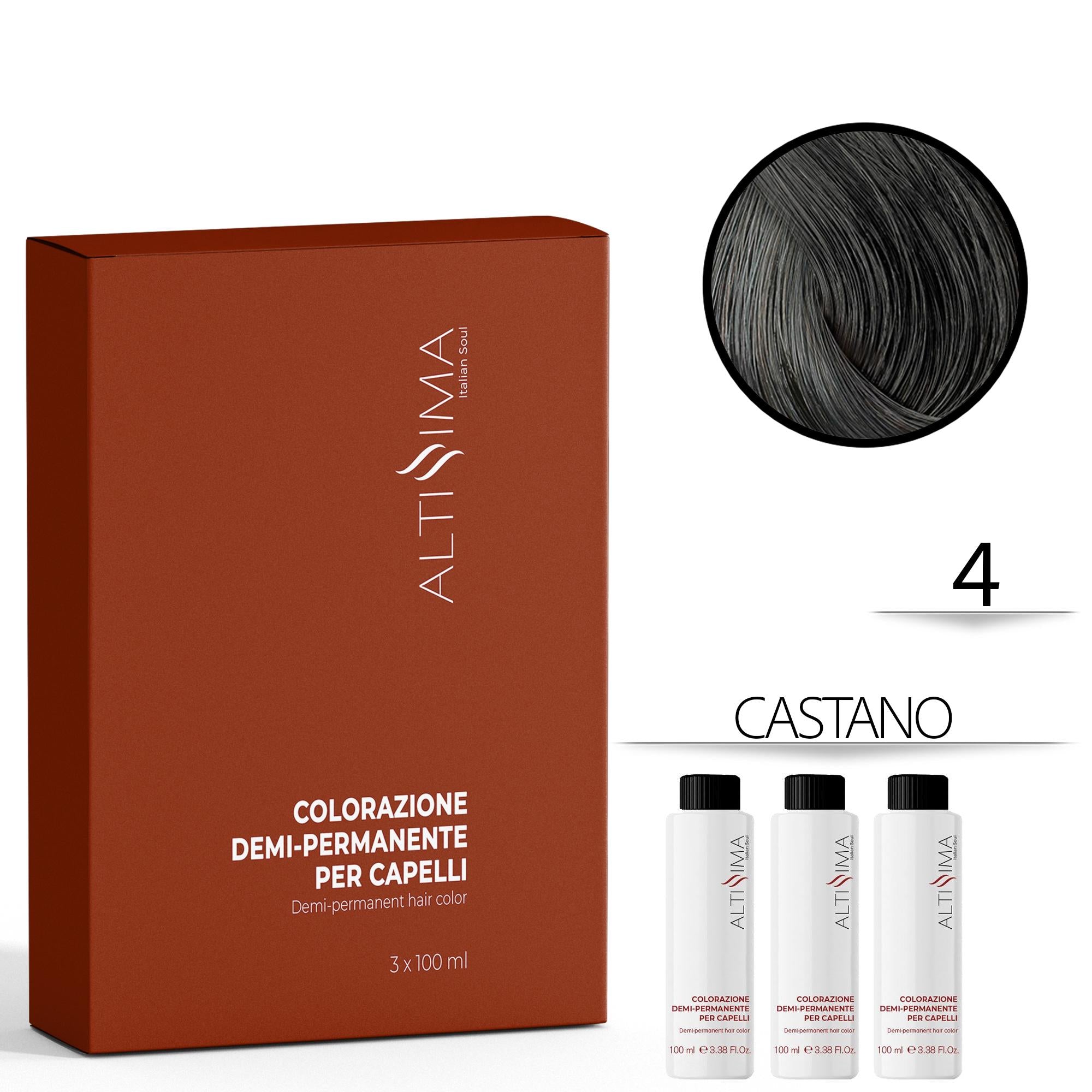 Altissima Tintura Capelli Demi-Permanente 3x100ml - 4