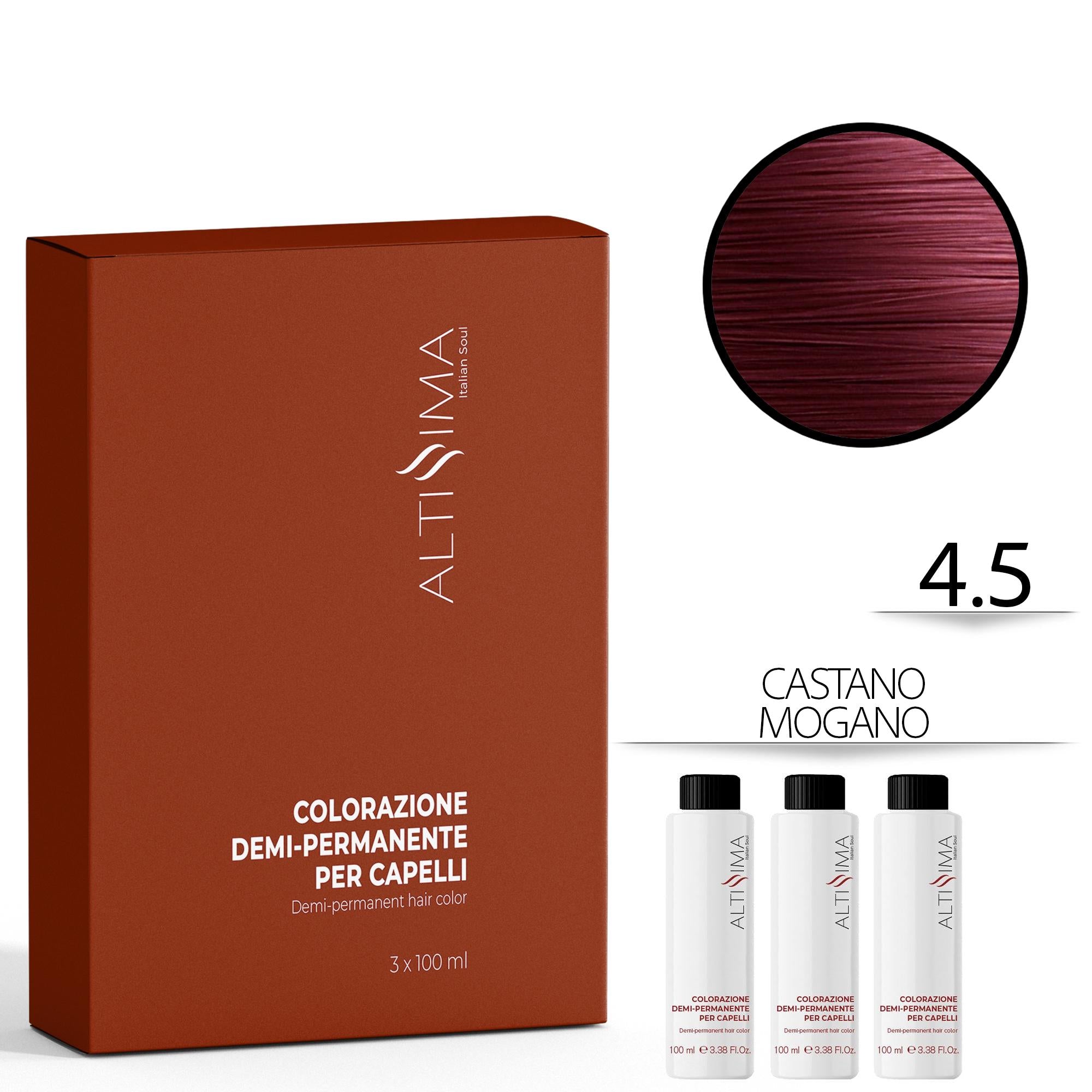 Altissima Tintura Capelli Demi-Permanente 3x100ml - 4.5