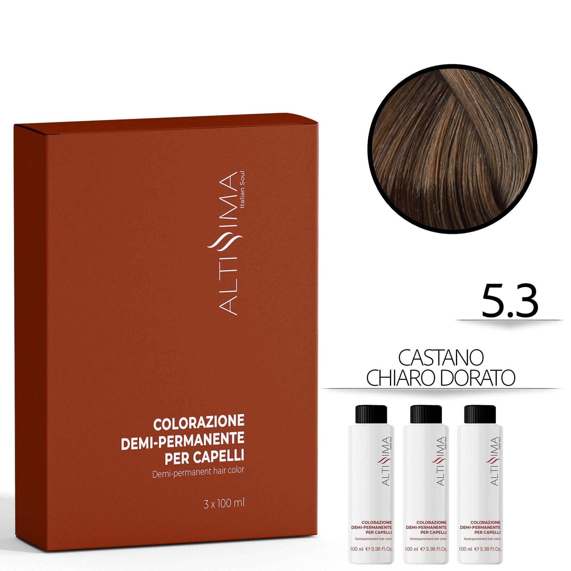 Altissima Tintura Capelli Demi-Permanente 3x100ml - 5.3