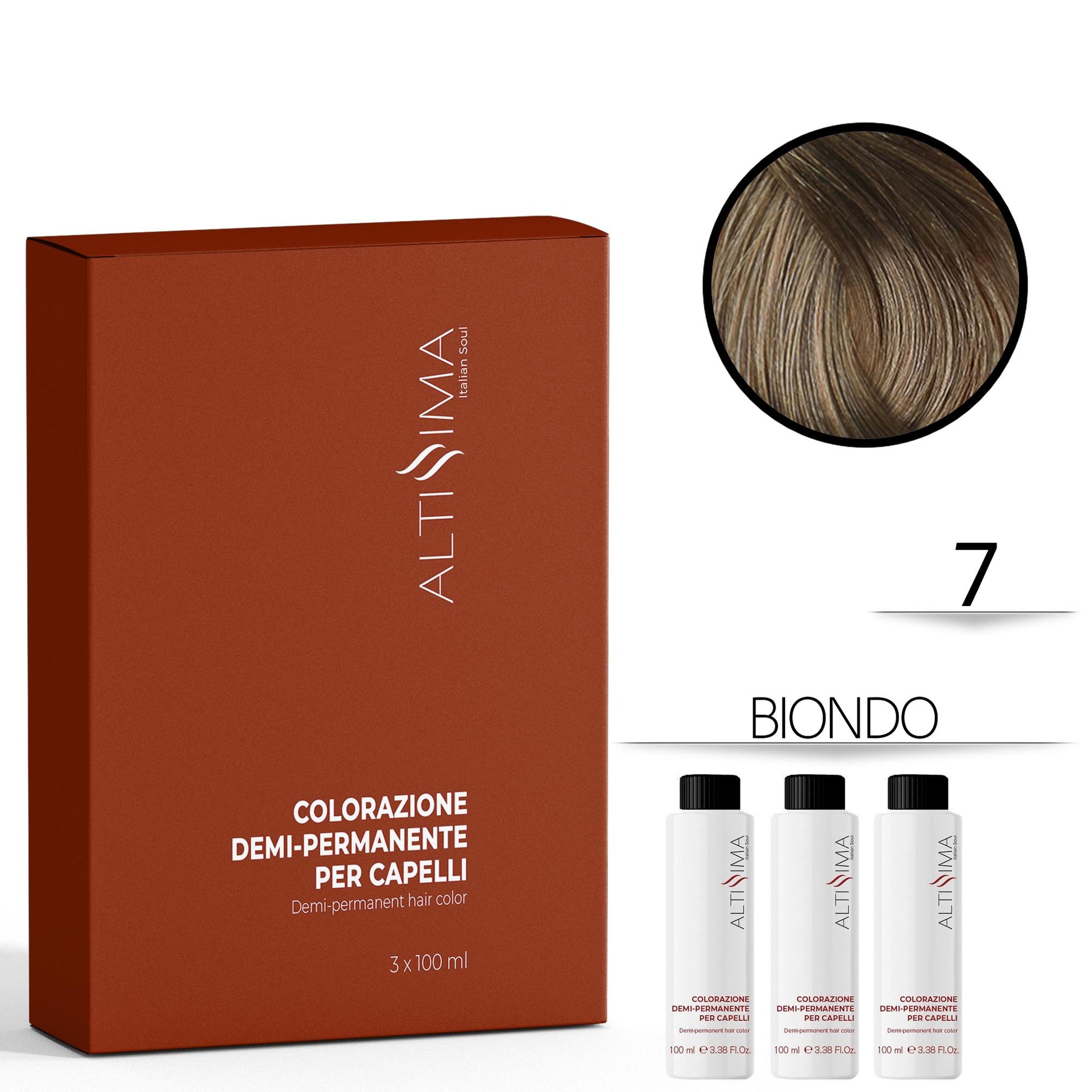 Altissima Tintura Capelli Demi-Permanente 3x100ml - 7