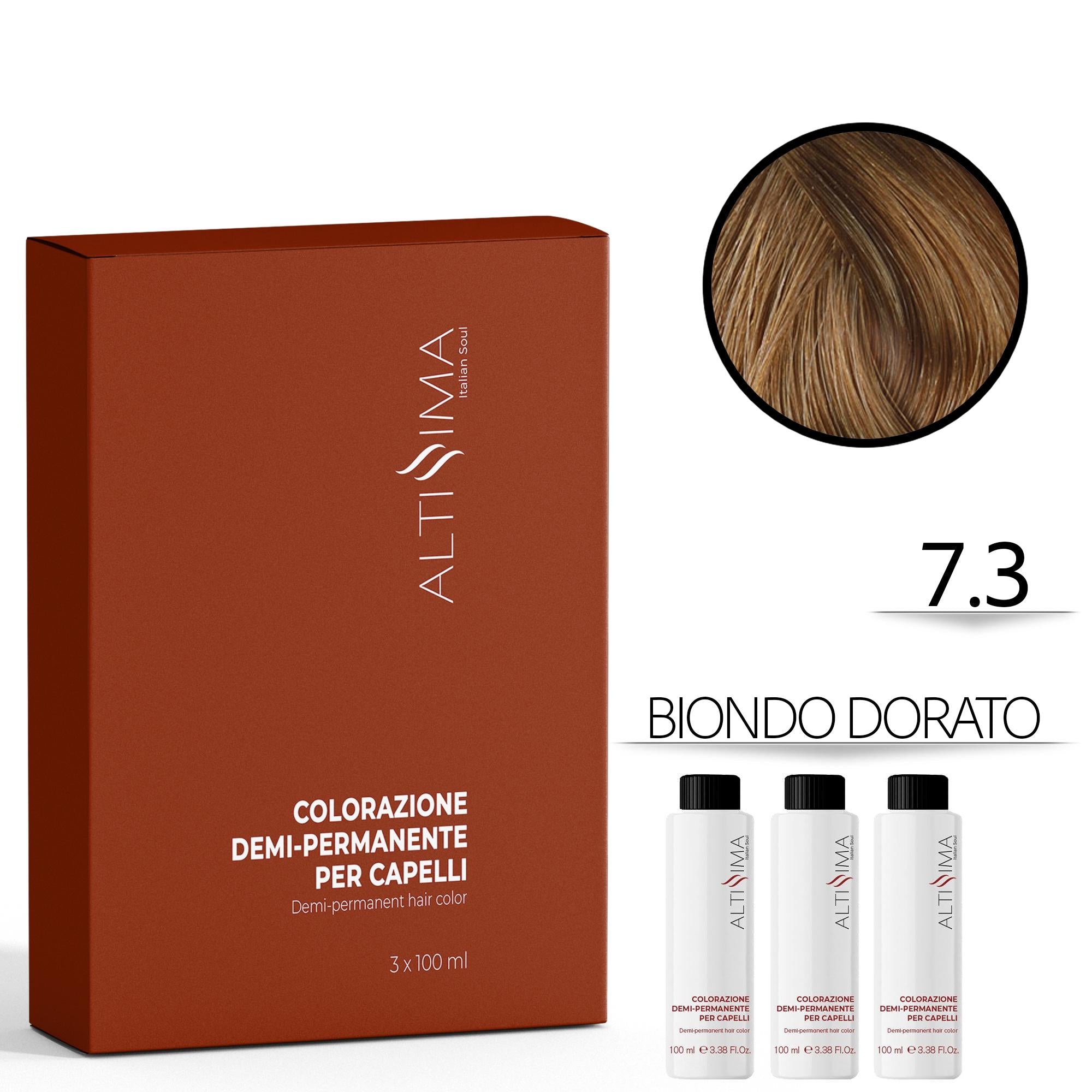 Altissima Tintura Capelli Demi-Permanente 3x100ml - 7.3