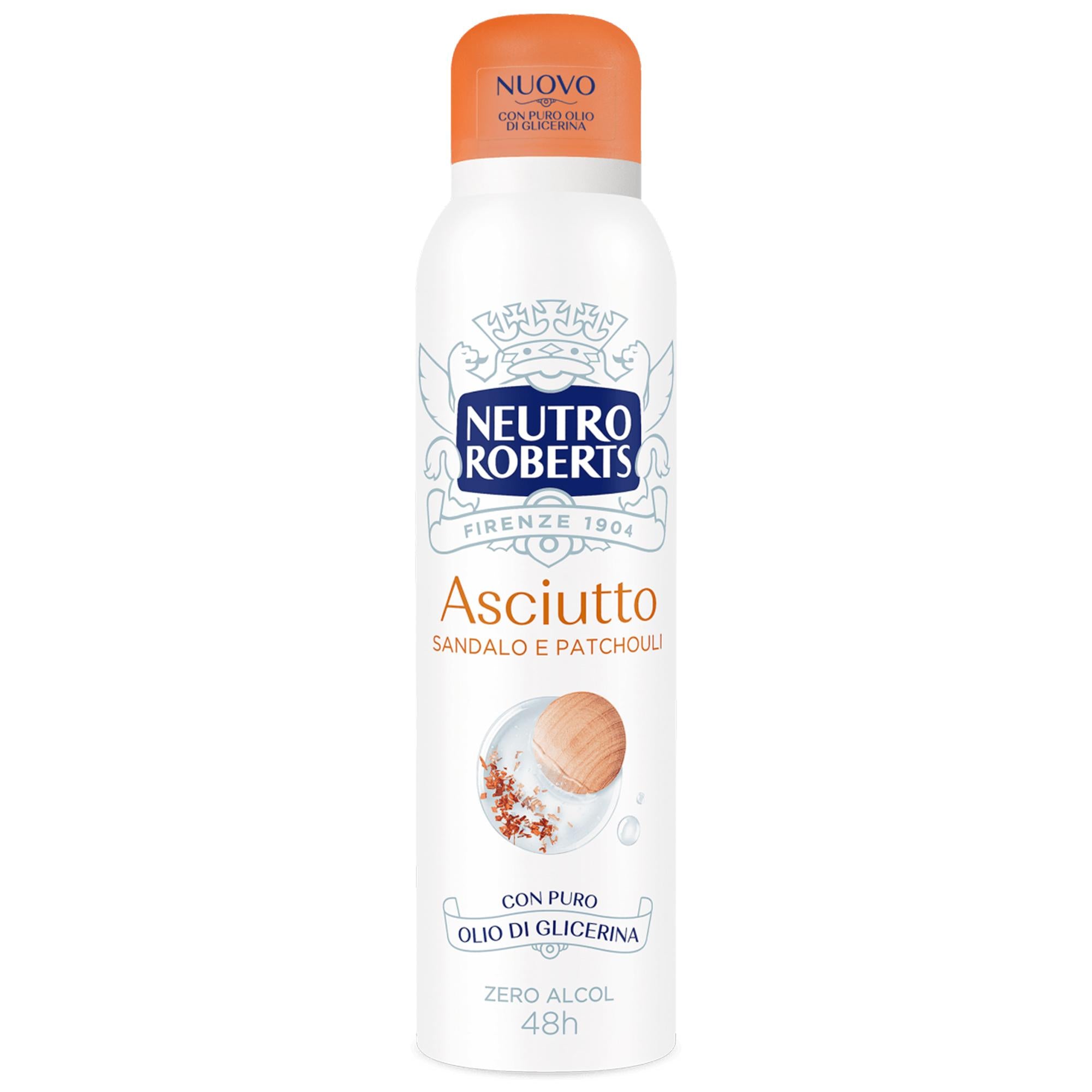Neutro Roberts Deodorante Spray Asciutto Sandalo e Patchouli - 150ml