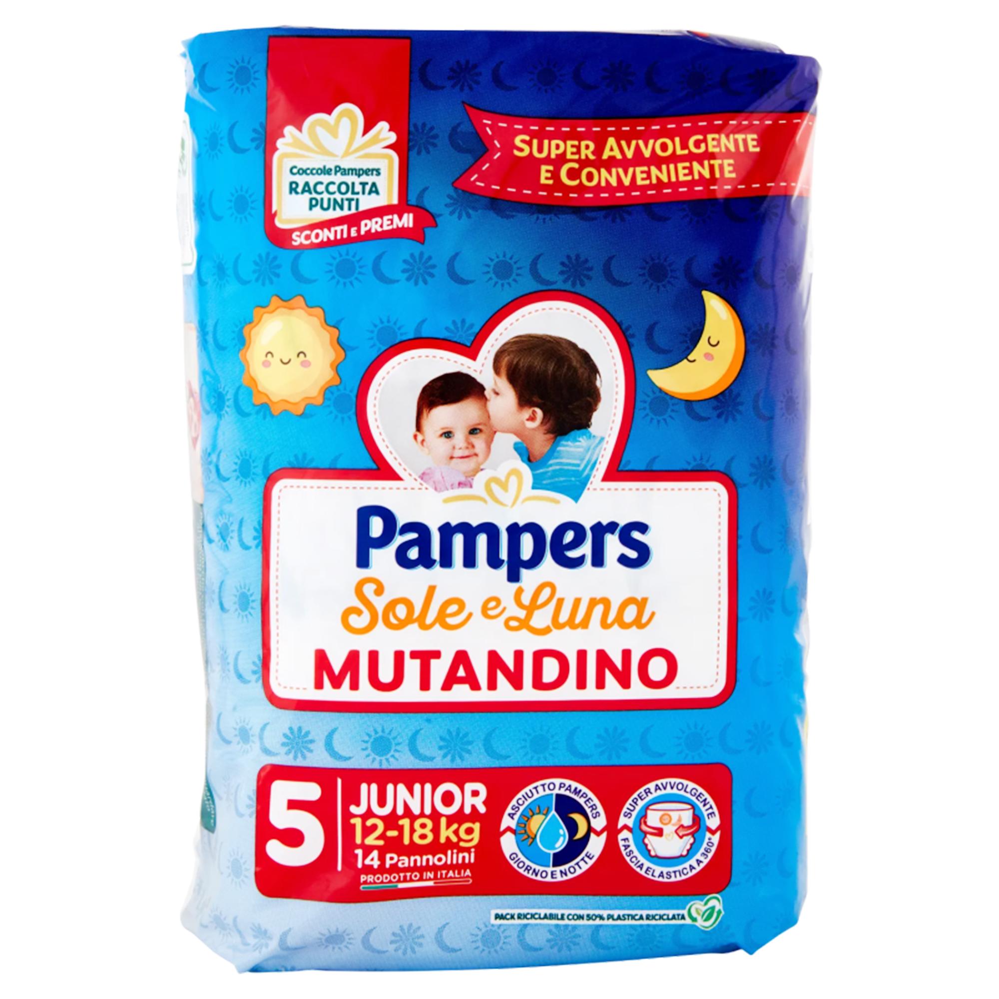 Pampers Sole e Luna Pannolini Mutandino Junior - 14pz
