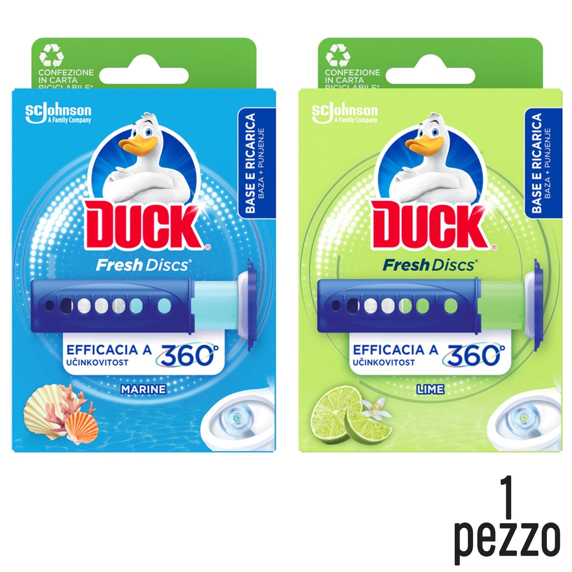 Duck Wc Fresh Discs Base e Ricarica - Marine o Lime