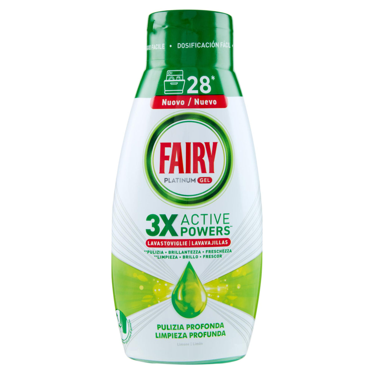 Fairy Gel Lavastoviglie Platinum Pulizia Profonda 504ml - Limone