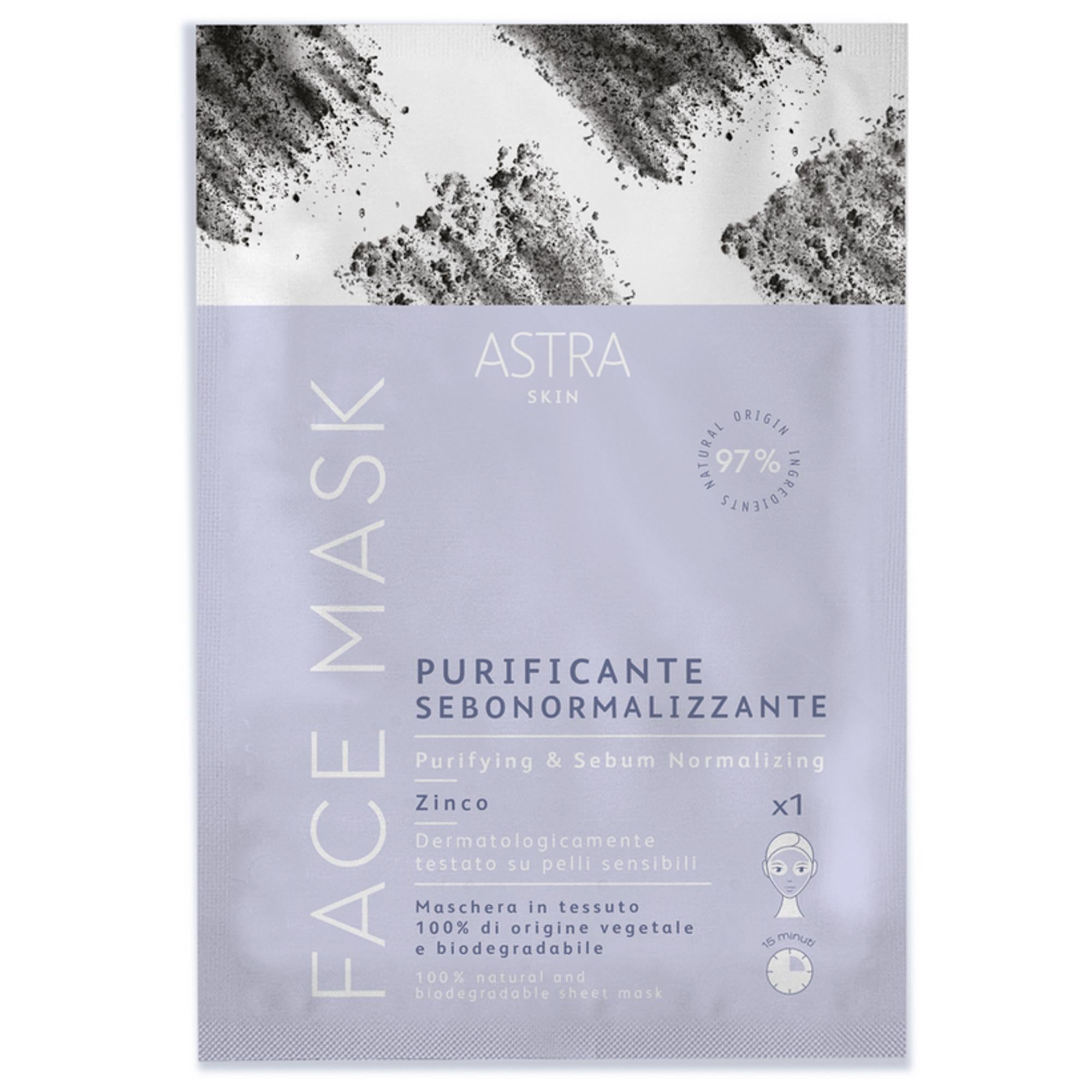 Astra Skin Maschera Viso in Tessuto Purificante