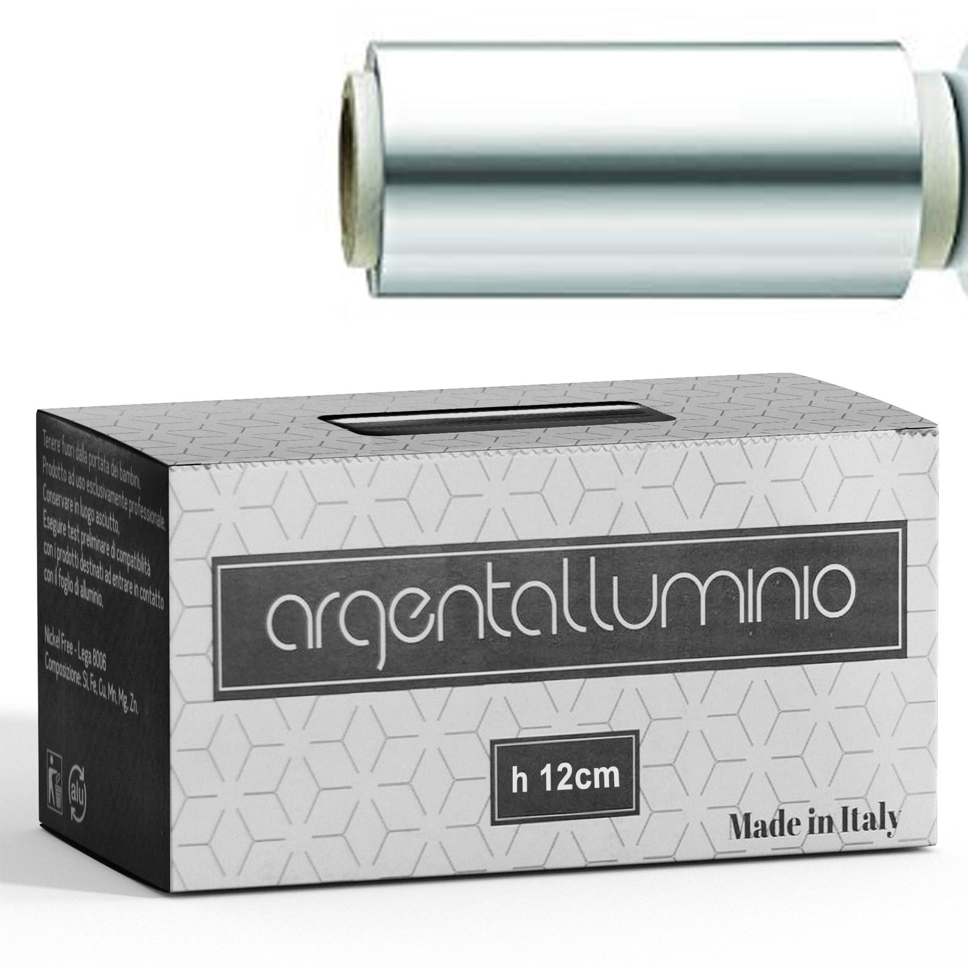 Argentalluminio Carta Stagnola Argento 12cm con Astuccio - 350gr