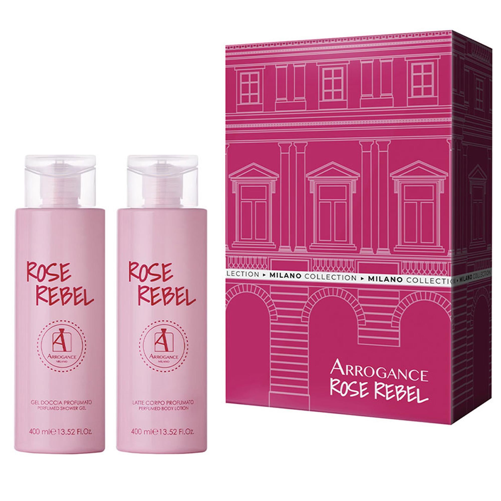 Arrogance Rose Rebel Cofanetto con Shower Gel e Body Lotion