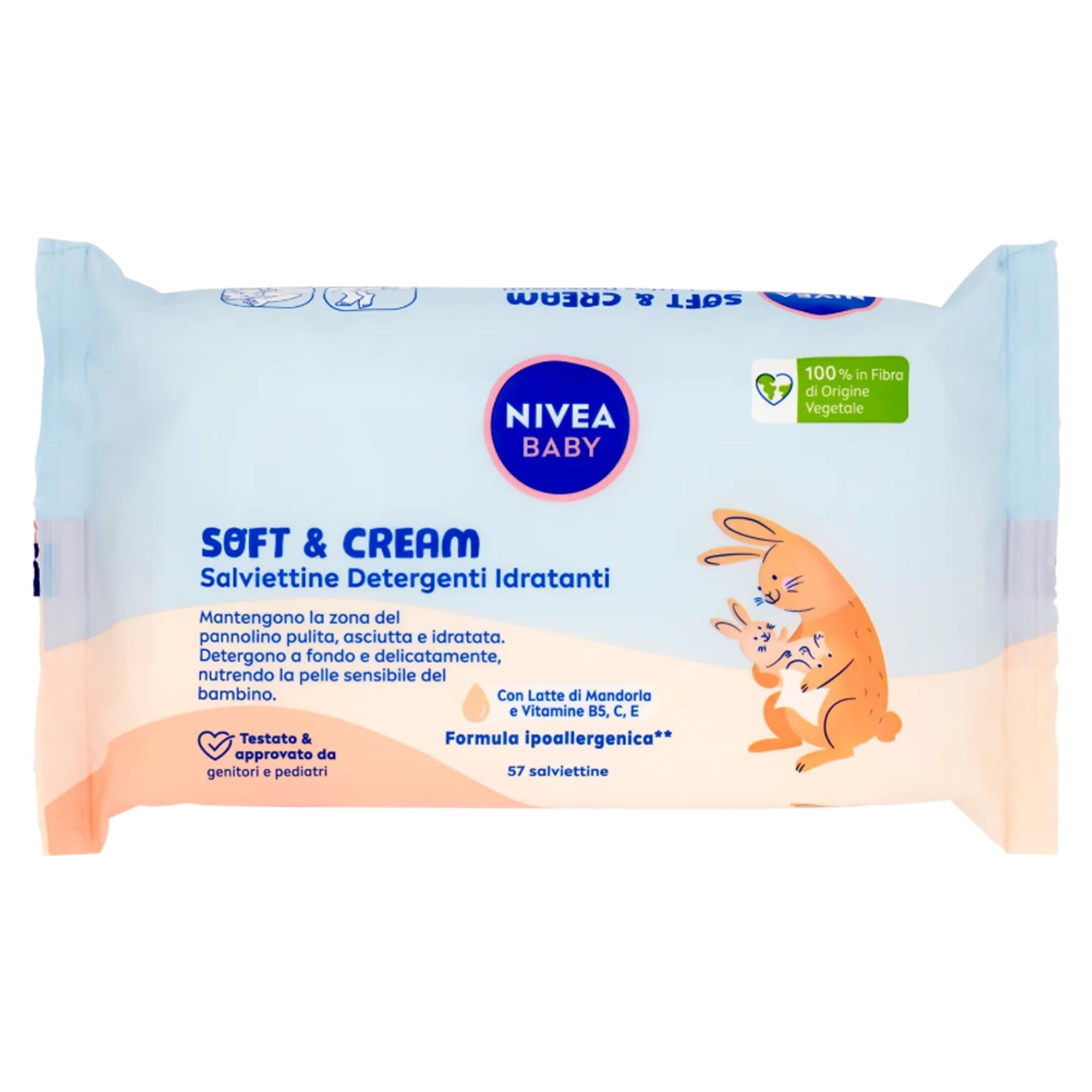 Nivea Baby Soft Cream Salviettine Detergenti - 57pz