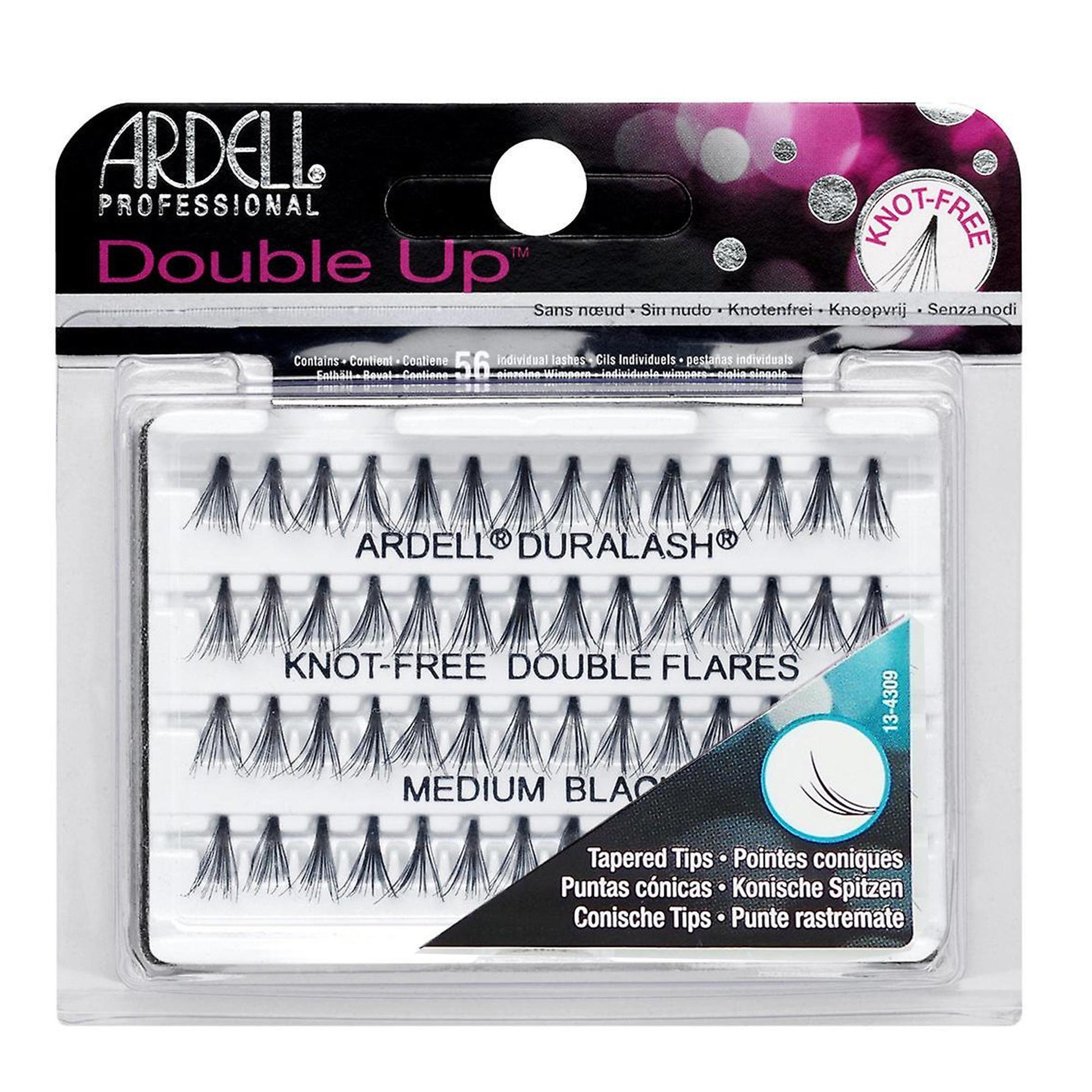 Ardell Ciglia Finte Double Up Individuals Knot Free Tapered - Medium Black