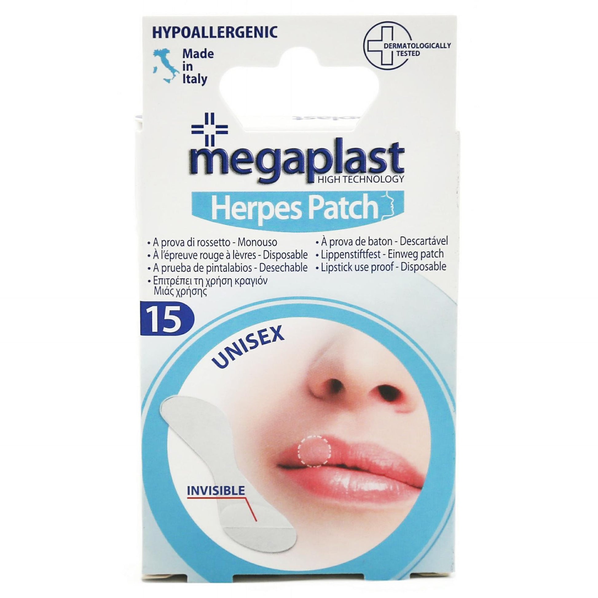 Megaplast Patch Invisibili per Herpes - 15pz