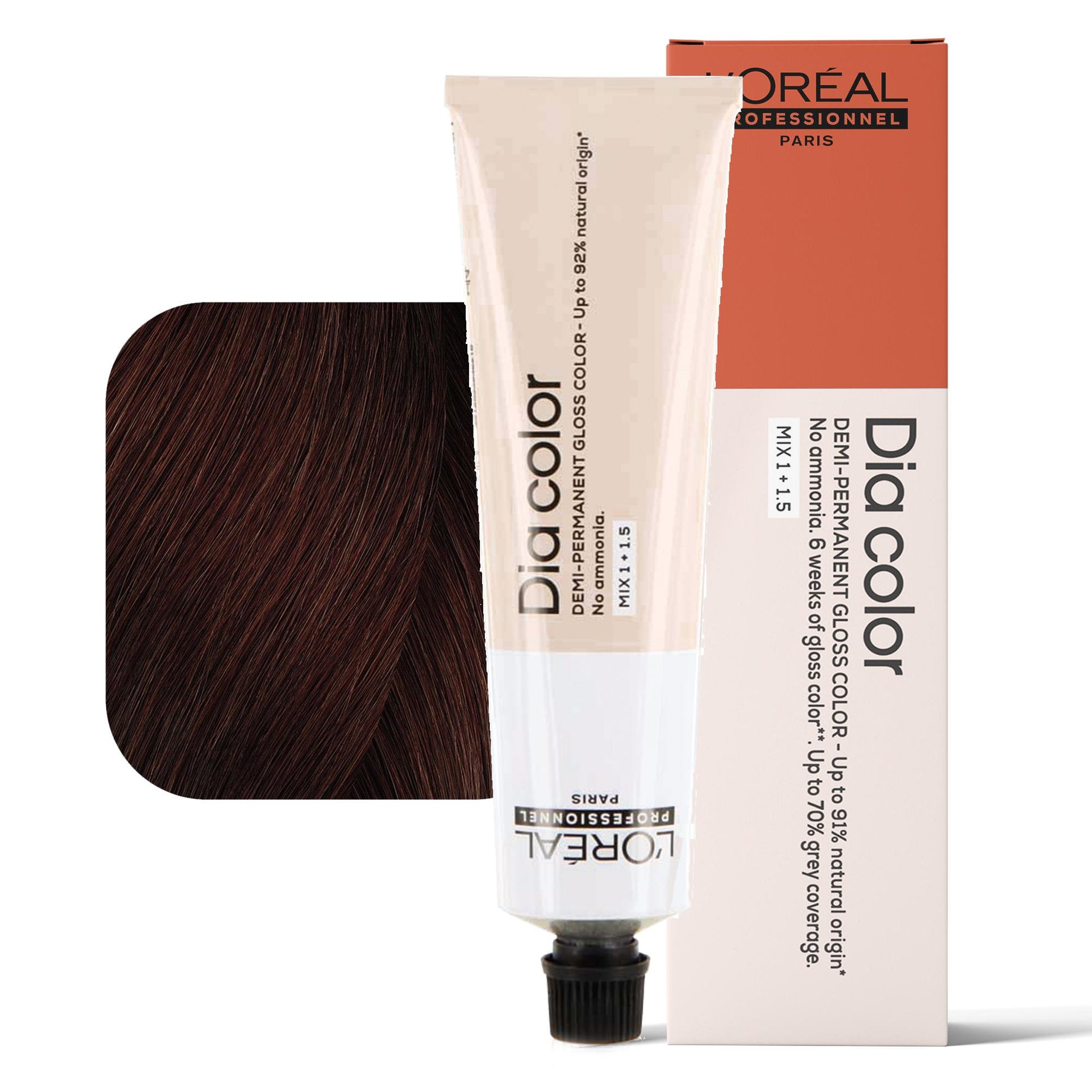 Loreal Dia Color Tintura per Capelli Gloss Demi-Permanente - 4.45