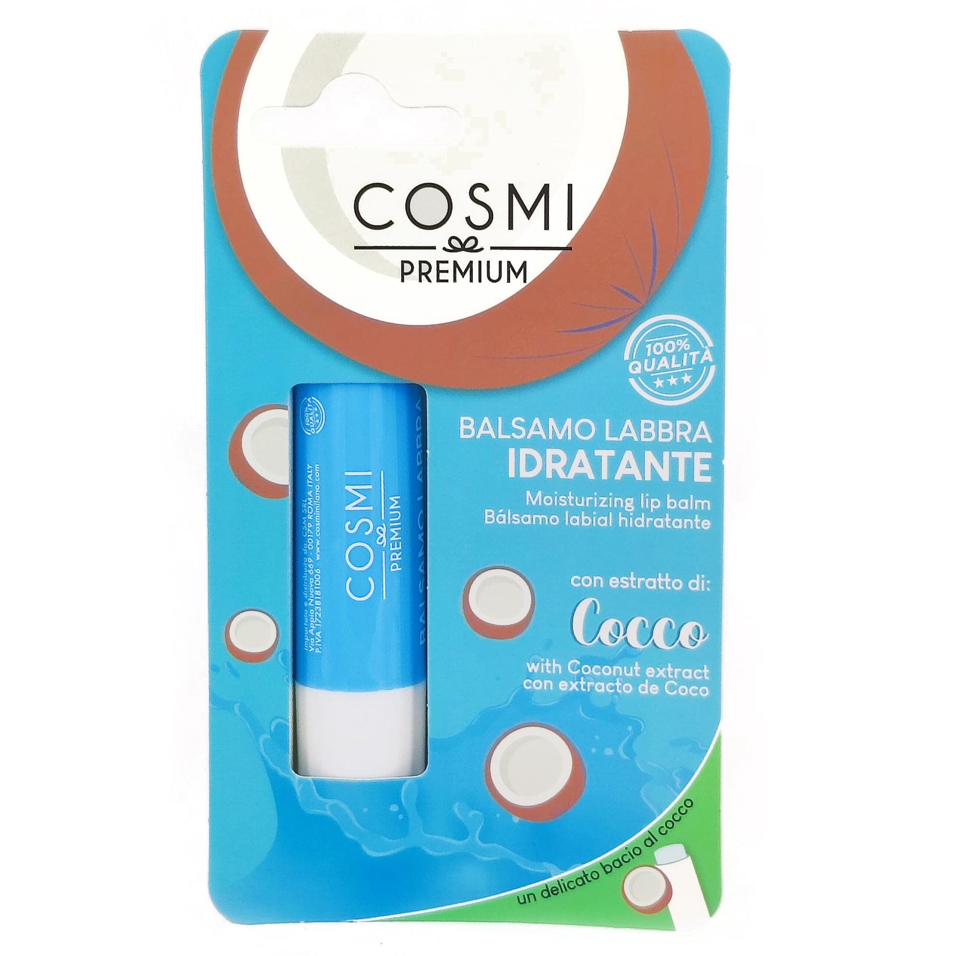 Cosmi Balsamo Labbra Idratante Stick - Cocco