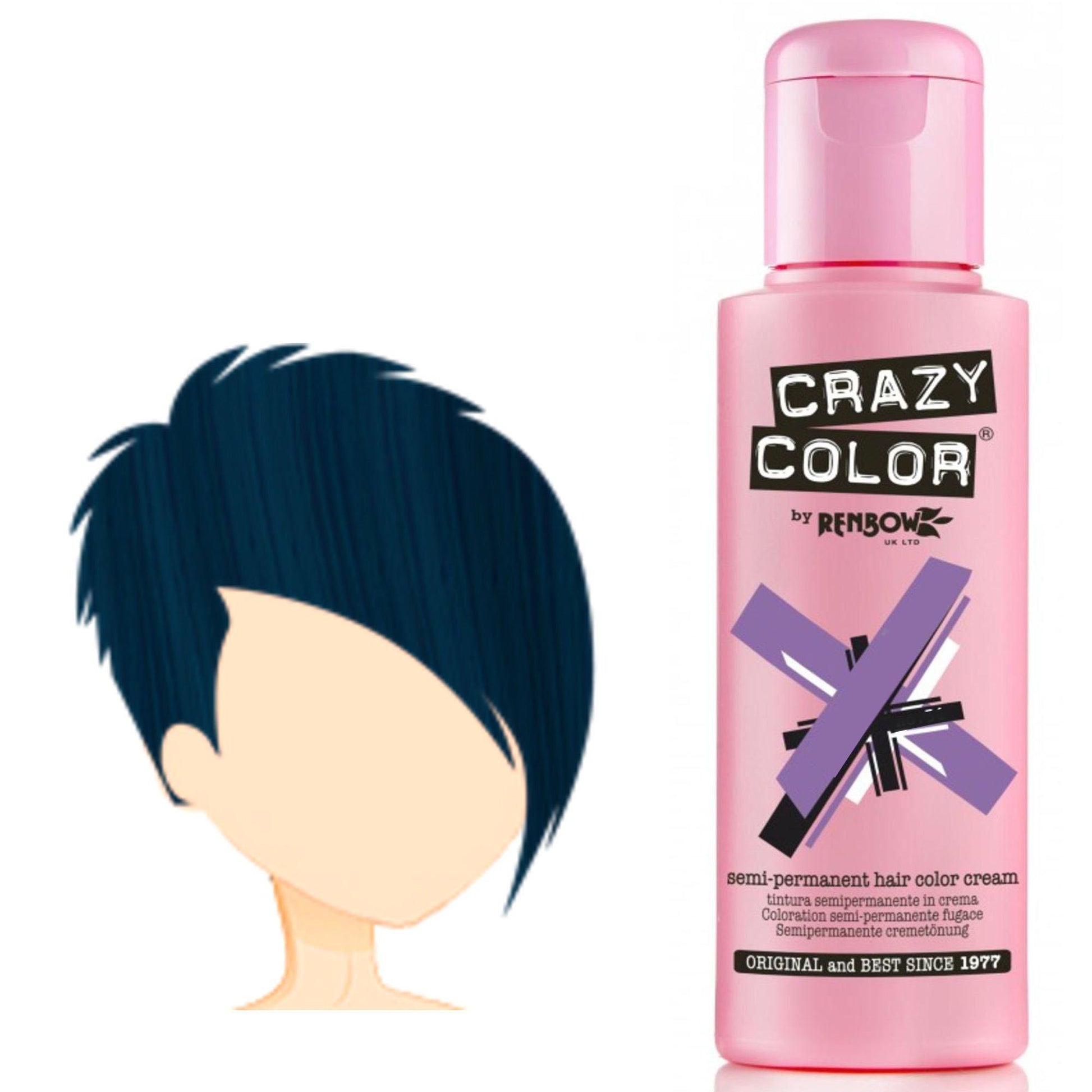 Crazy Color Tintura per Capelli Semipermanente - 045 Peacock Blue