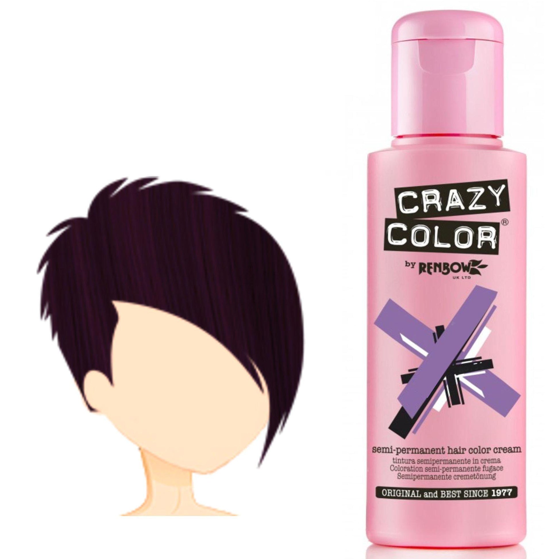 Crazy Color Tintura per Capelli Semipermanente - 050 Aubergine