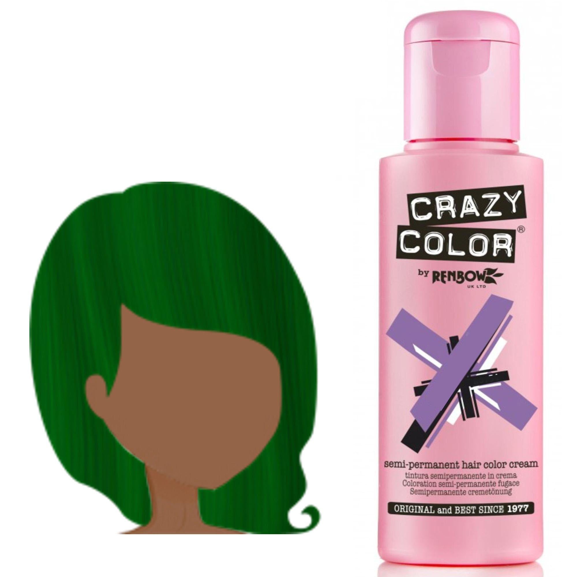 Crazy Color Tintura per Capelli Semipermanente - 053 Emerald Green