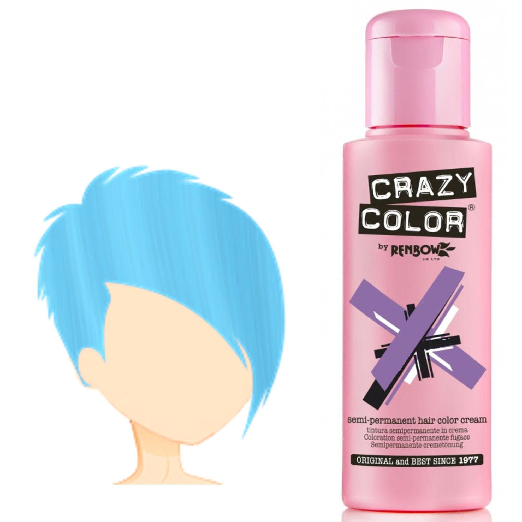 Crazy Color Tintura per Capelli Semipermanente - 063 Bubblegum Blue