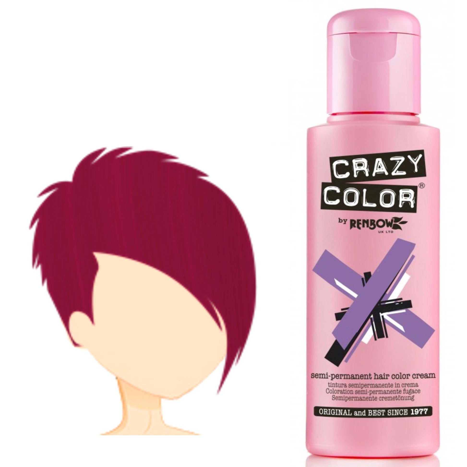 Crazy Color Tintura per Capelli Semipermanente - 066 Ruby Rouge