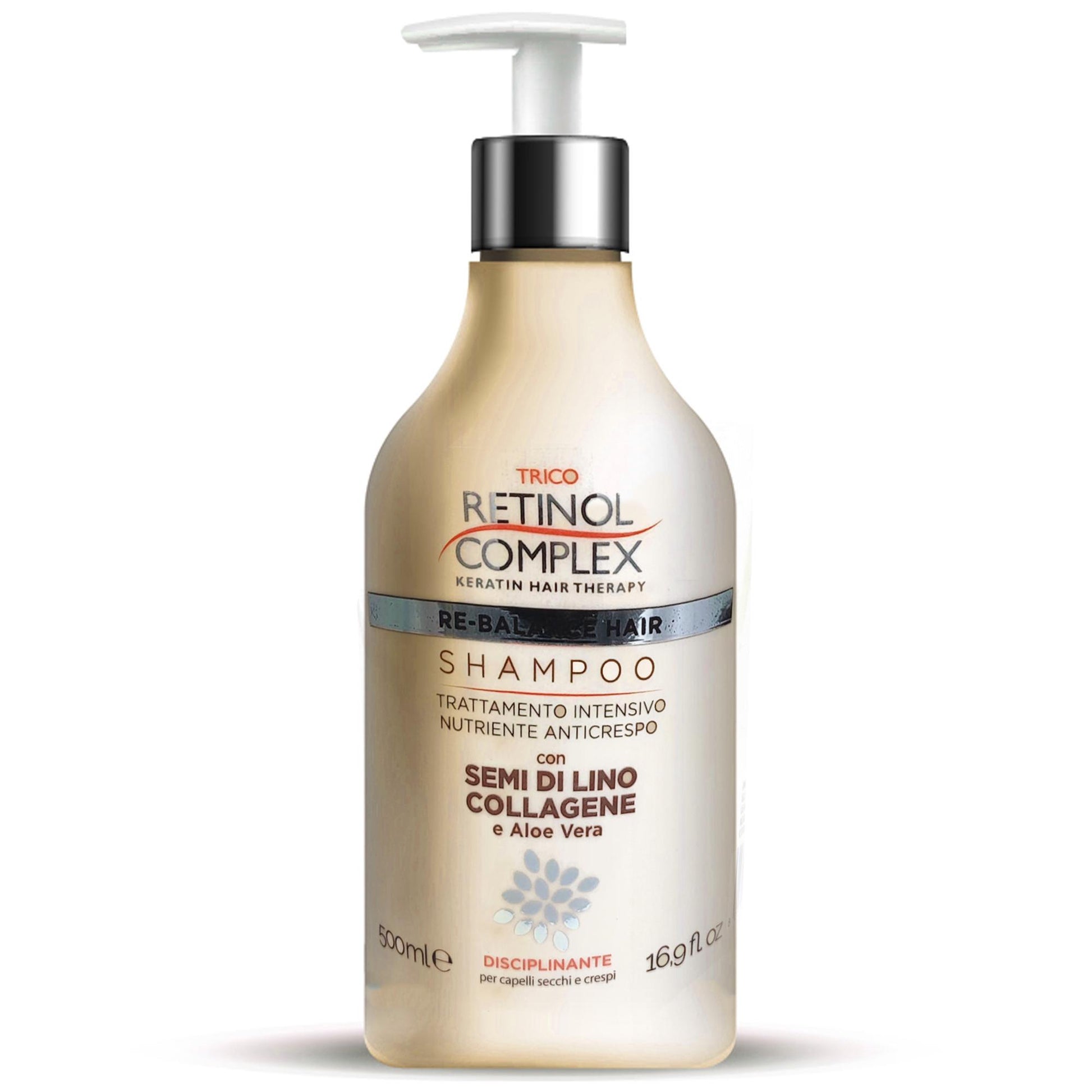 Trico Retinol Complex Shampoo Anticrespo con Semi di Lino Collagene e Aloe Vera - 500ml