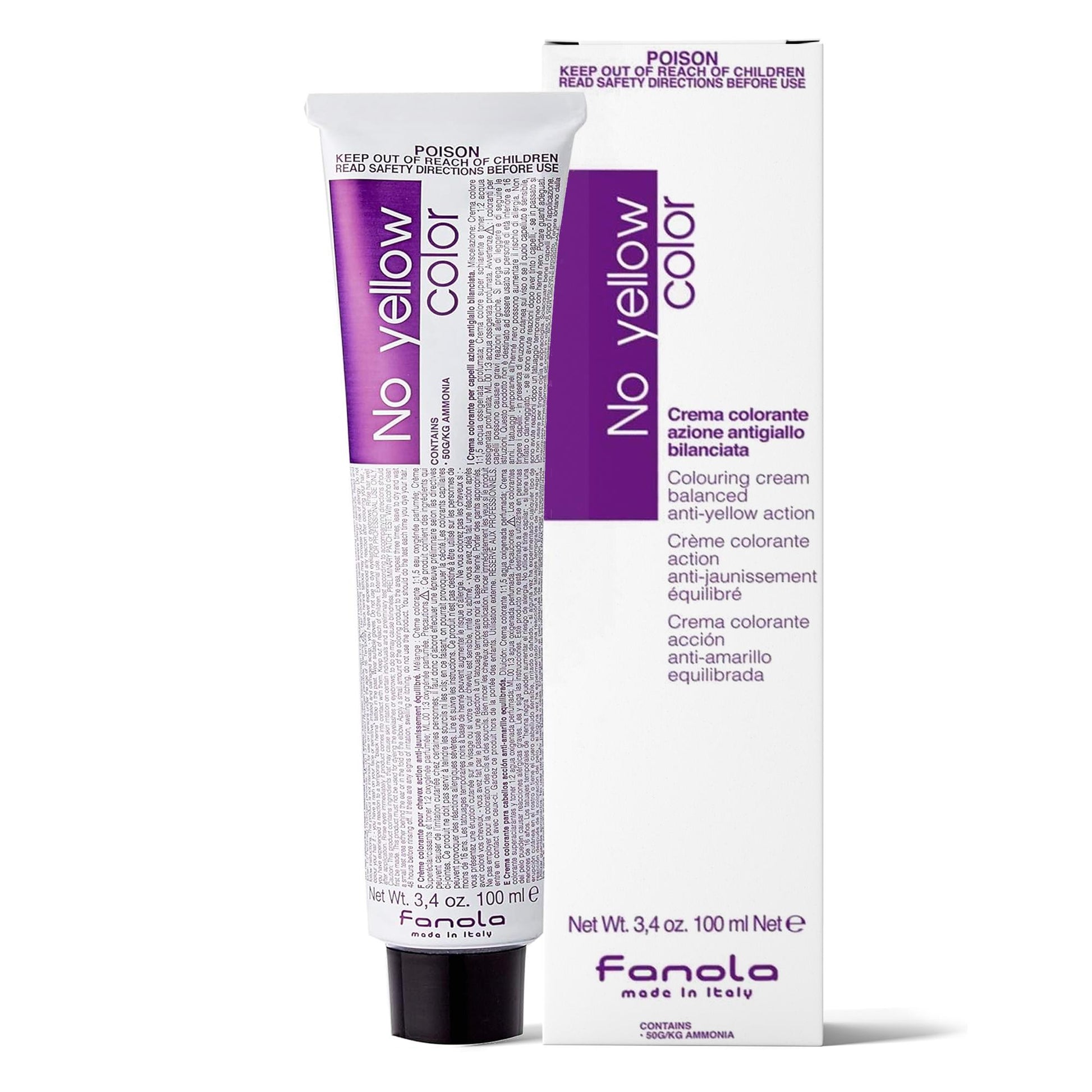 Fanola No Yellow Color Antigiallo Tintura per Capelli - 100ml