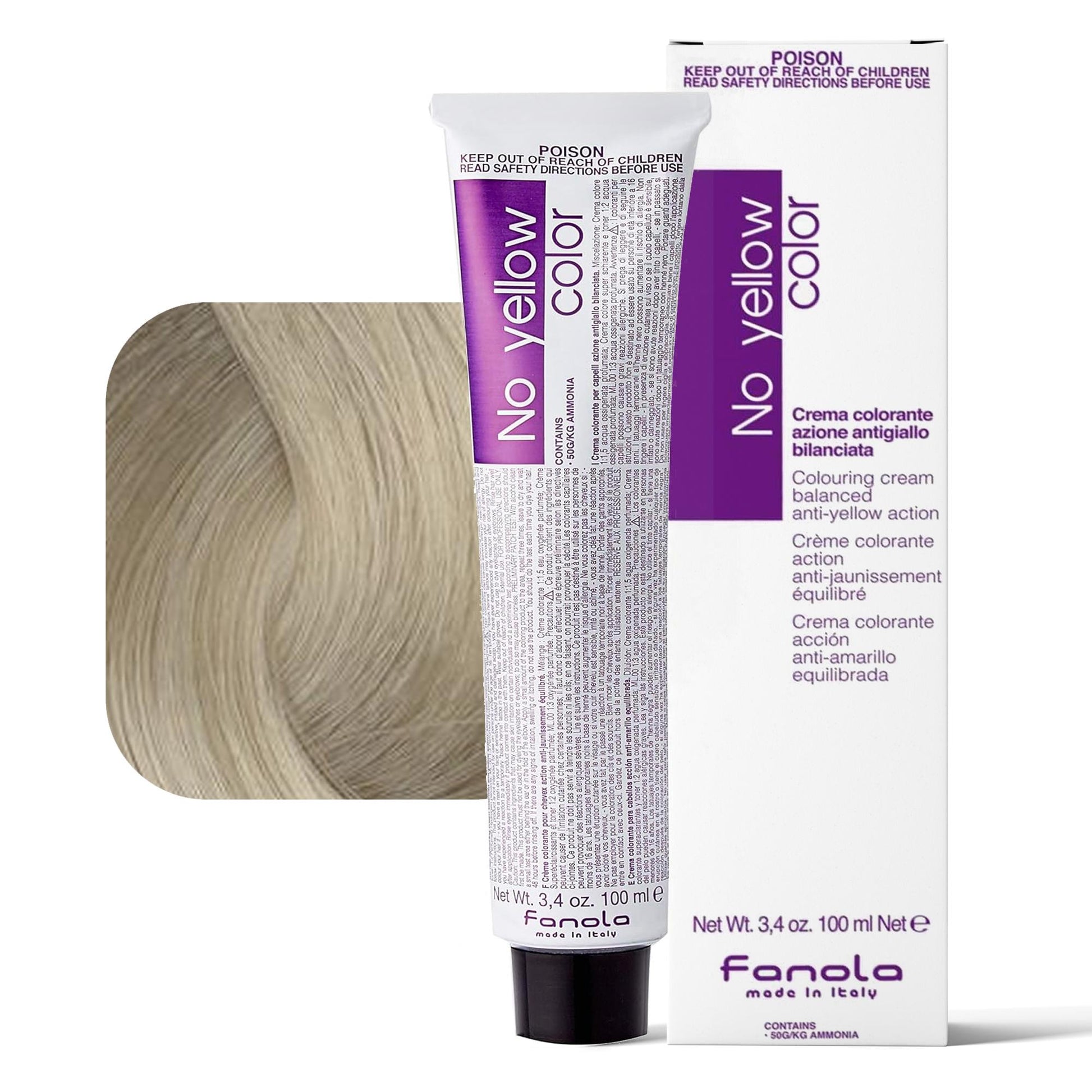 Fanola No Yellow Color Antigiallo Tintura per Capelli 100ml - 10.ICE