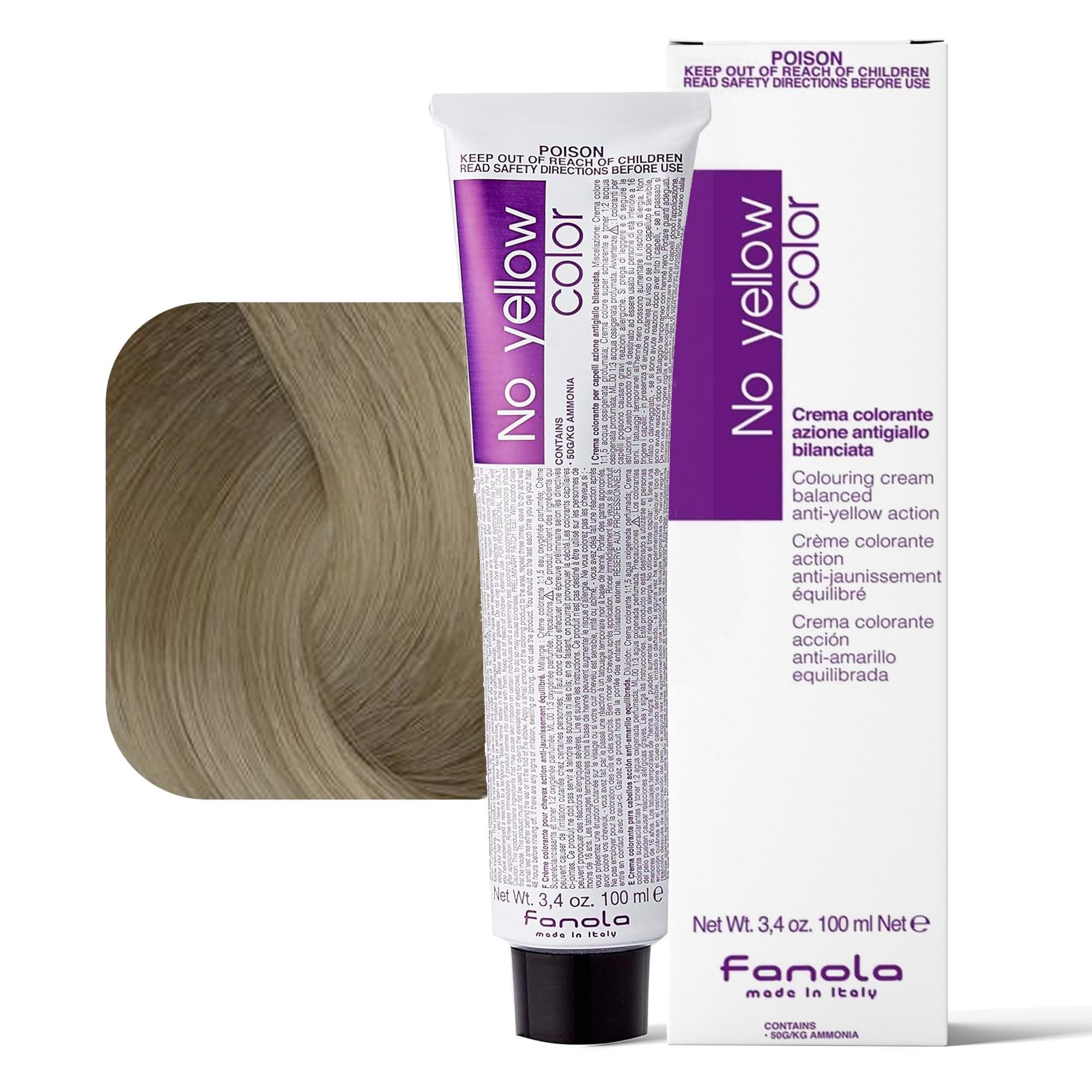 Fanola No Yellow Color Antigiallo Tintura per Capelli 100ml - 8.ICE