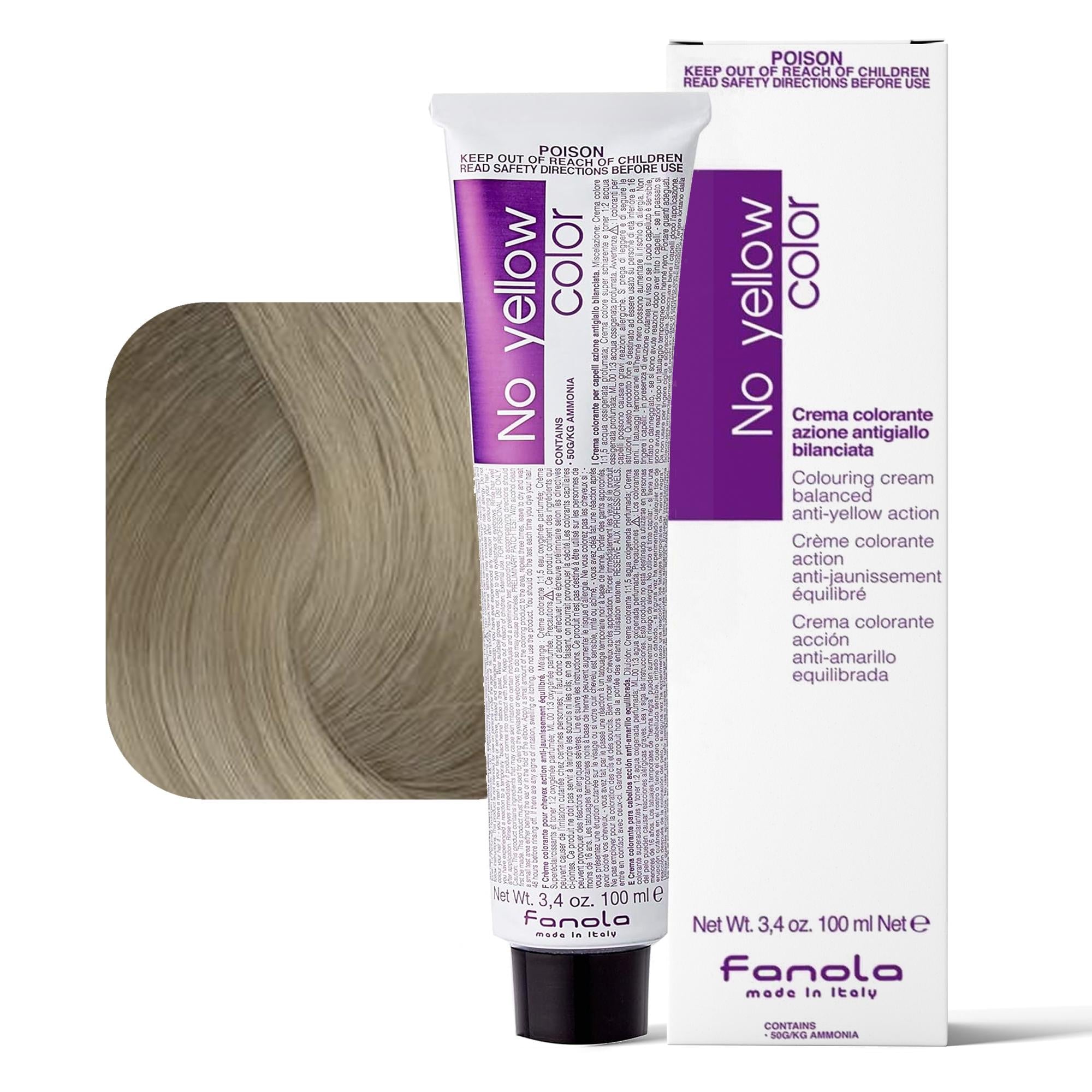 Fanola No Yellow Color Antigiallo Tintura per Capelli 100ml - 9.ICE