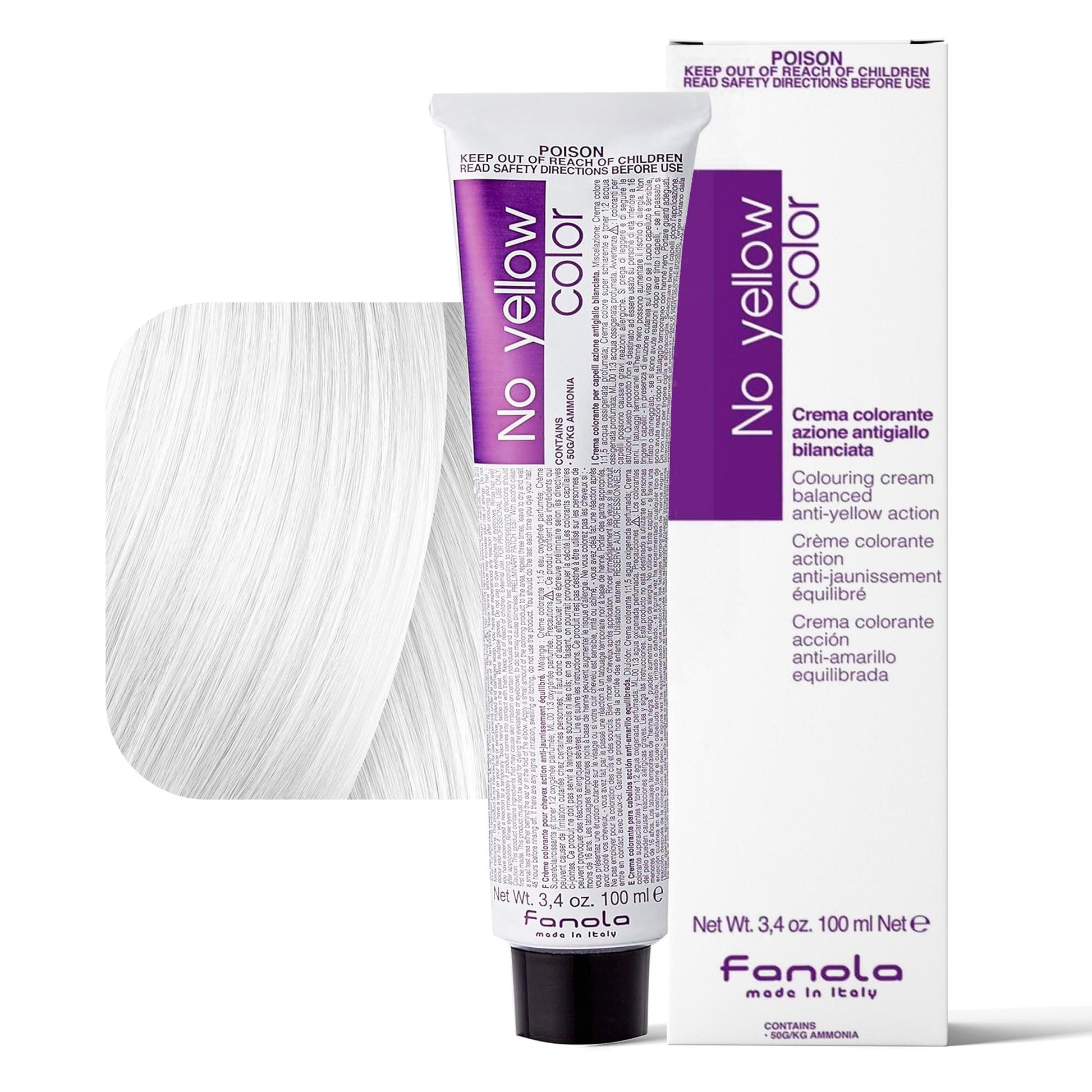 Fanola No Yellow Color Antigiallo Tintura per Capelli 100ml - ML.00