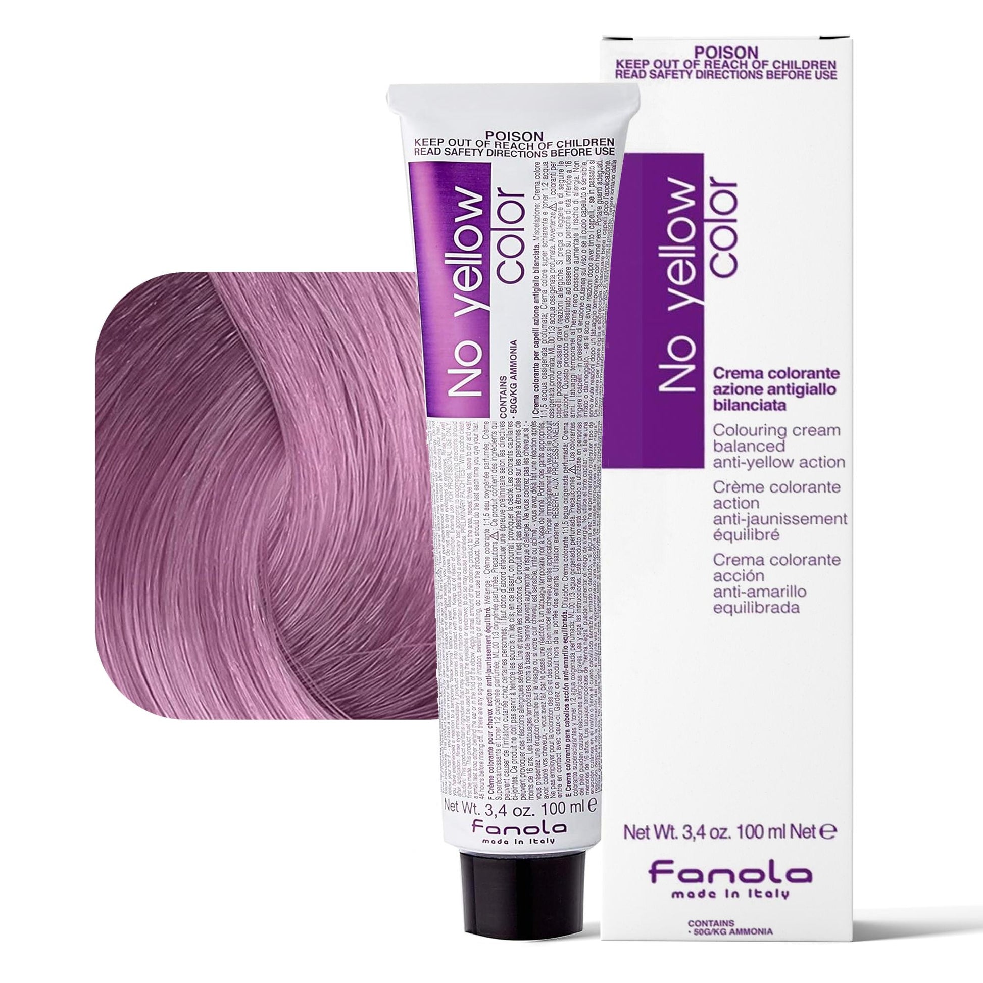 Fanola No Yellow Color Antigiallo Tintura per Capelli 100ml - Toner Rosa