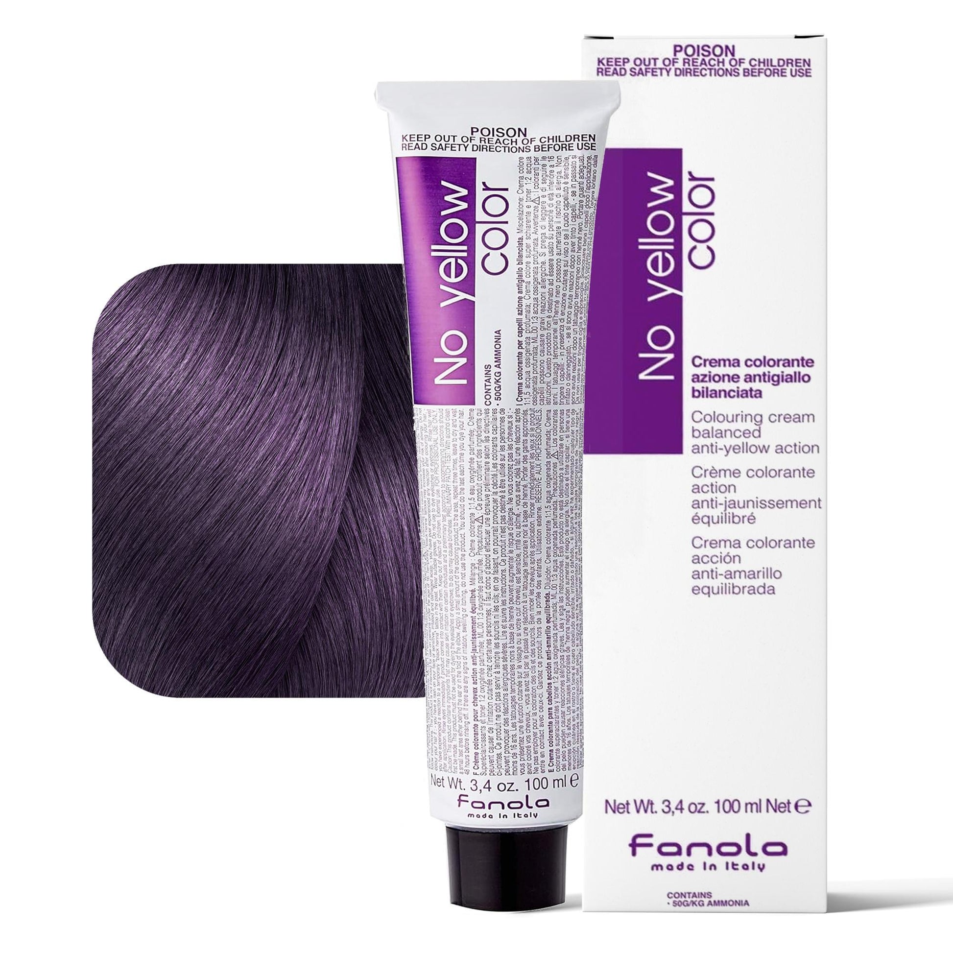 Fanola No Yellow Color Antigiallo Tintura per Capelli 100ml - Toner Viola
