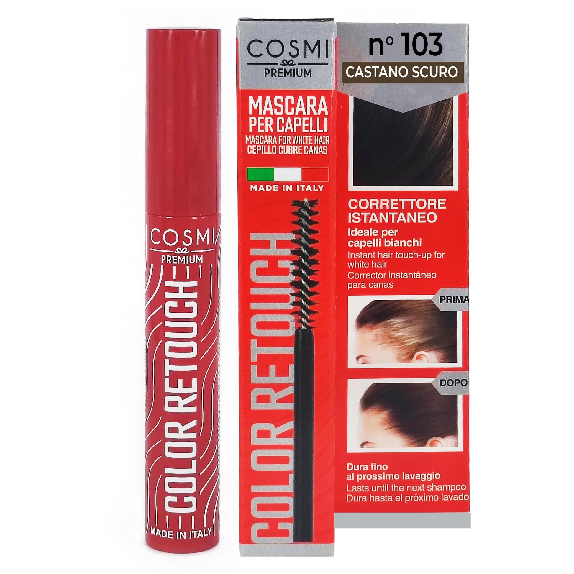 Cosmi Premium Color Retouch Mascara per Capelli 10ml - 103 Castano Scuro