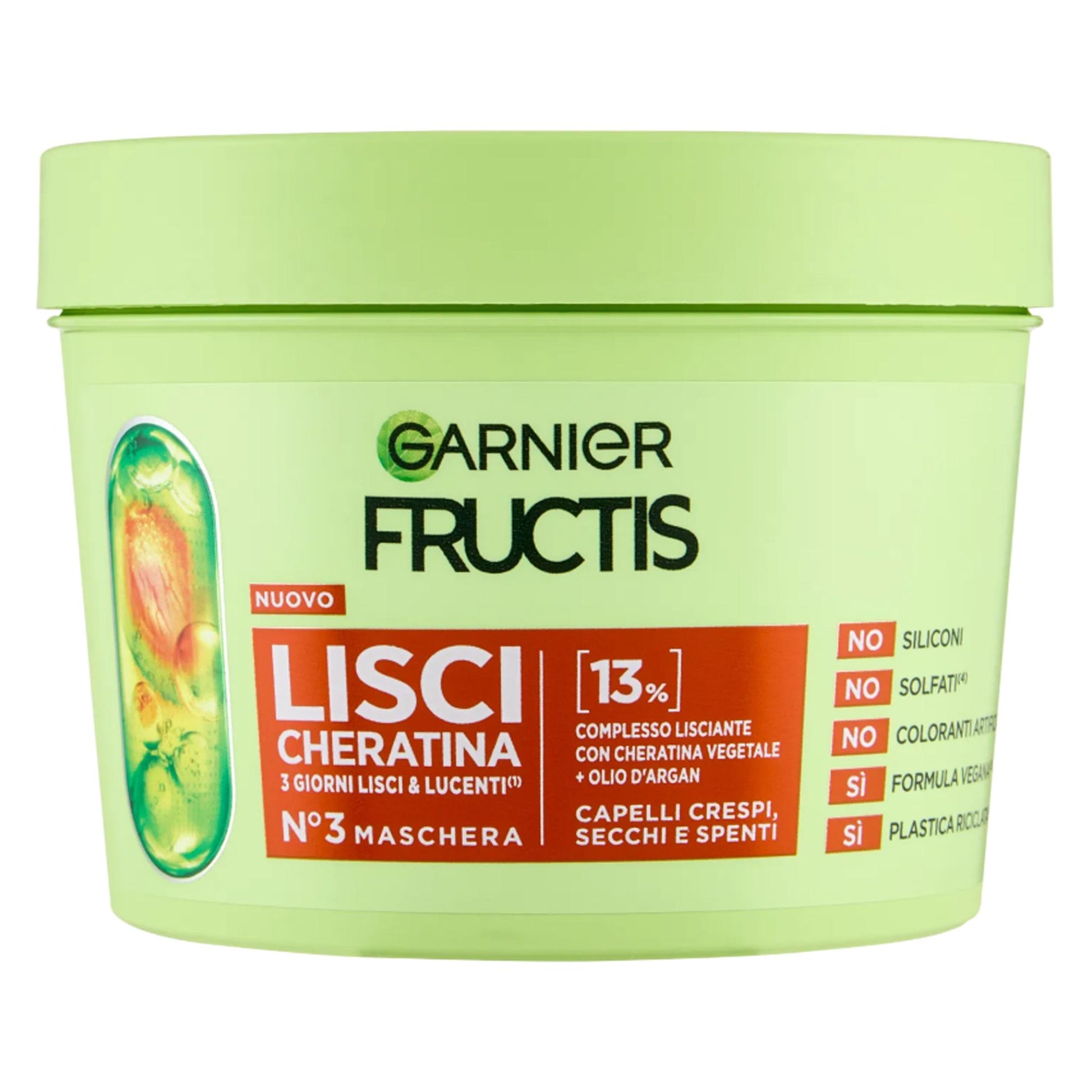 Garnier Fructis Maschera Lisci Cheratina - 370ml