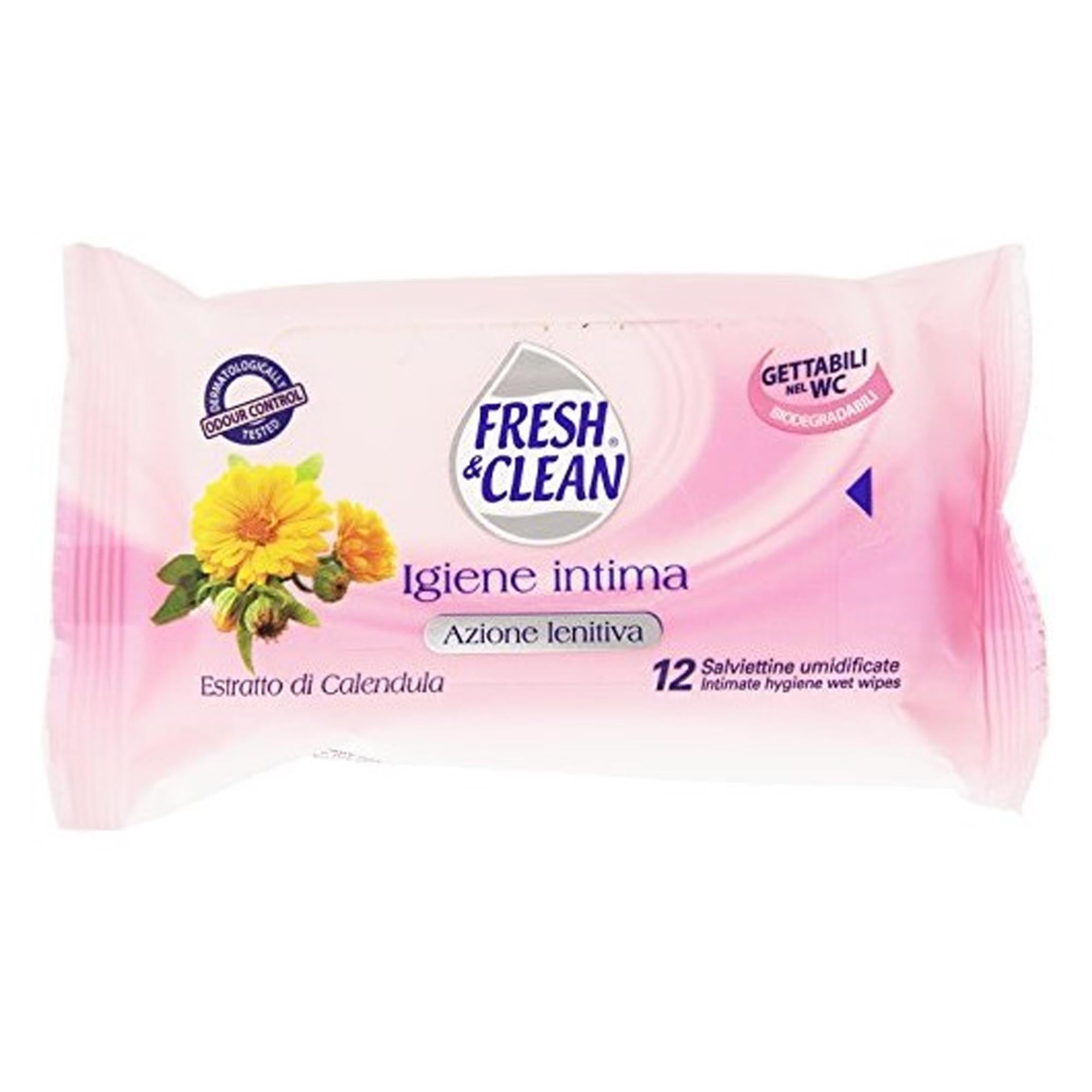 Fresh e Clean Salviettine Igiene Intima Calendula - 12pz