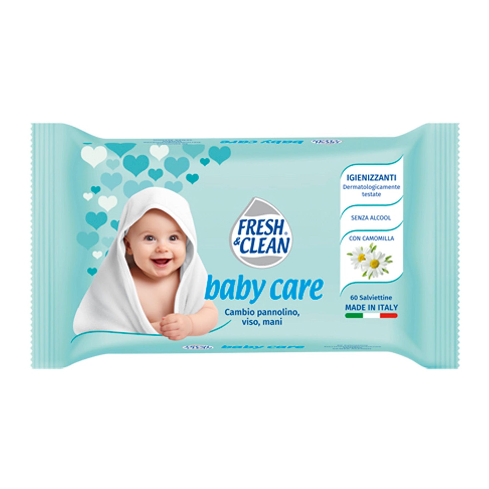 Fresh e Clean Salviettine Igienizzanti Baby Care - 60pz