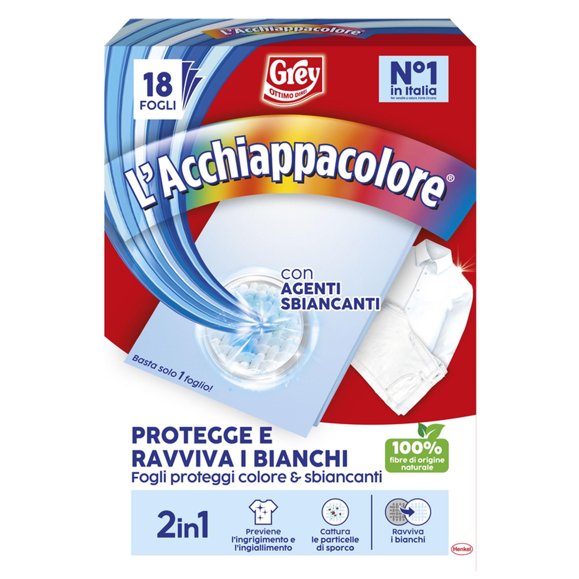 Grey L'Acchiappacolore Ravviva Bianco - 18pz