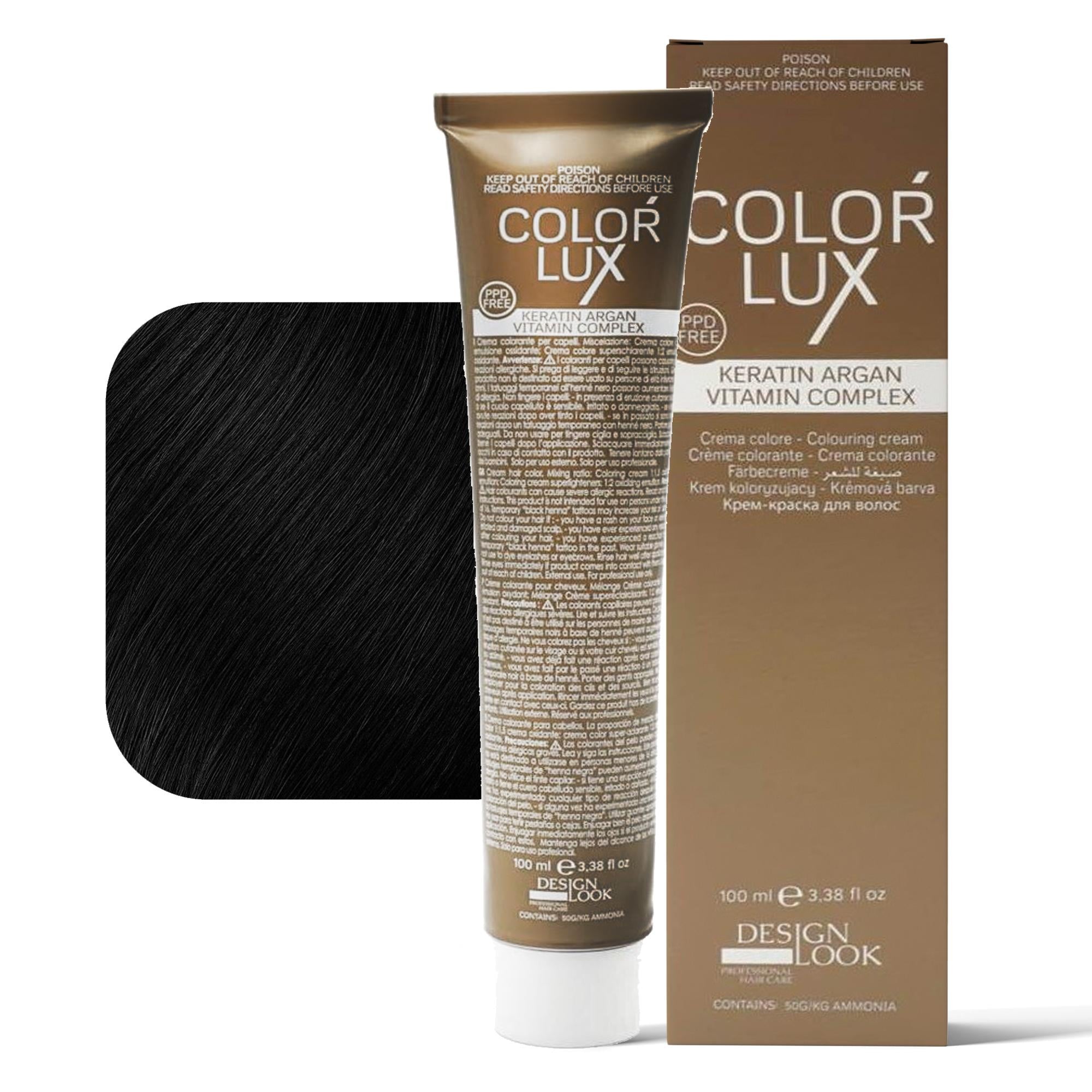 Design Look Color Lux Tintura per Capelli 100ml - 1.0