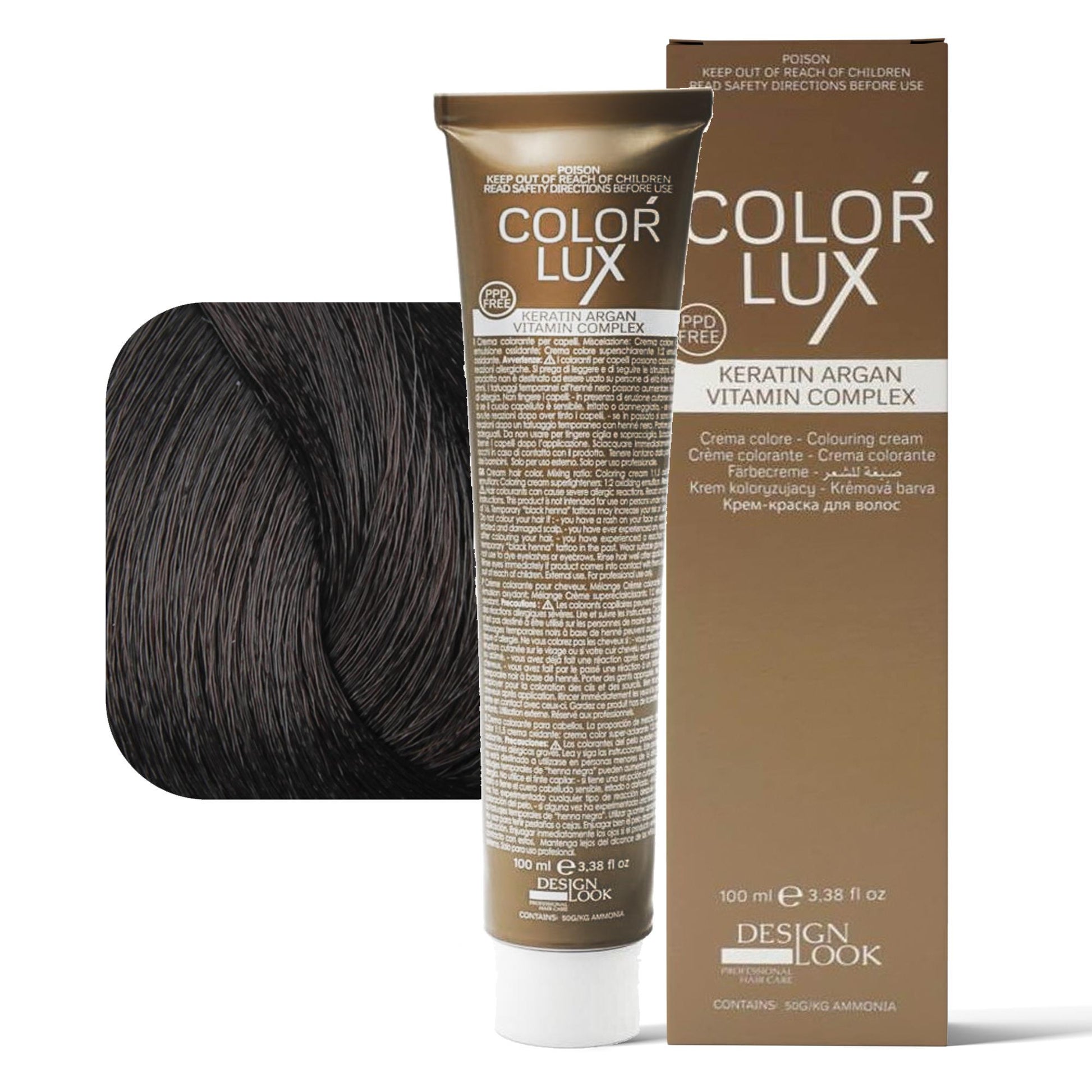 Design Look Color Lux Tintura per Capelli 100ml - 4.14
