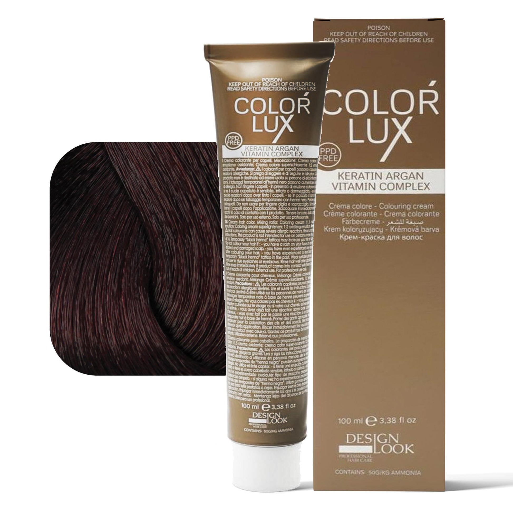 Design Look Color Lux Tintura per Capelli 100ml - 4.66