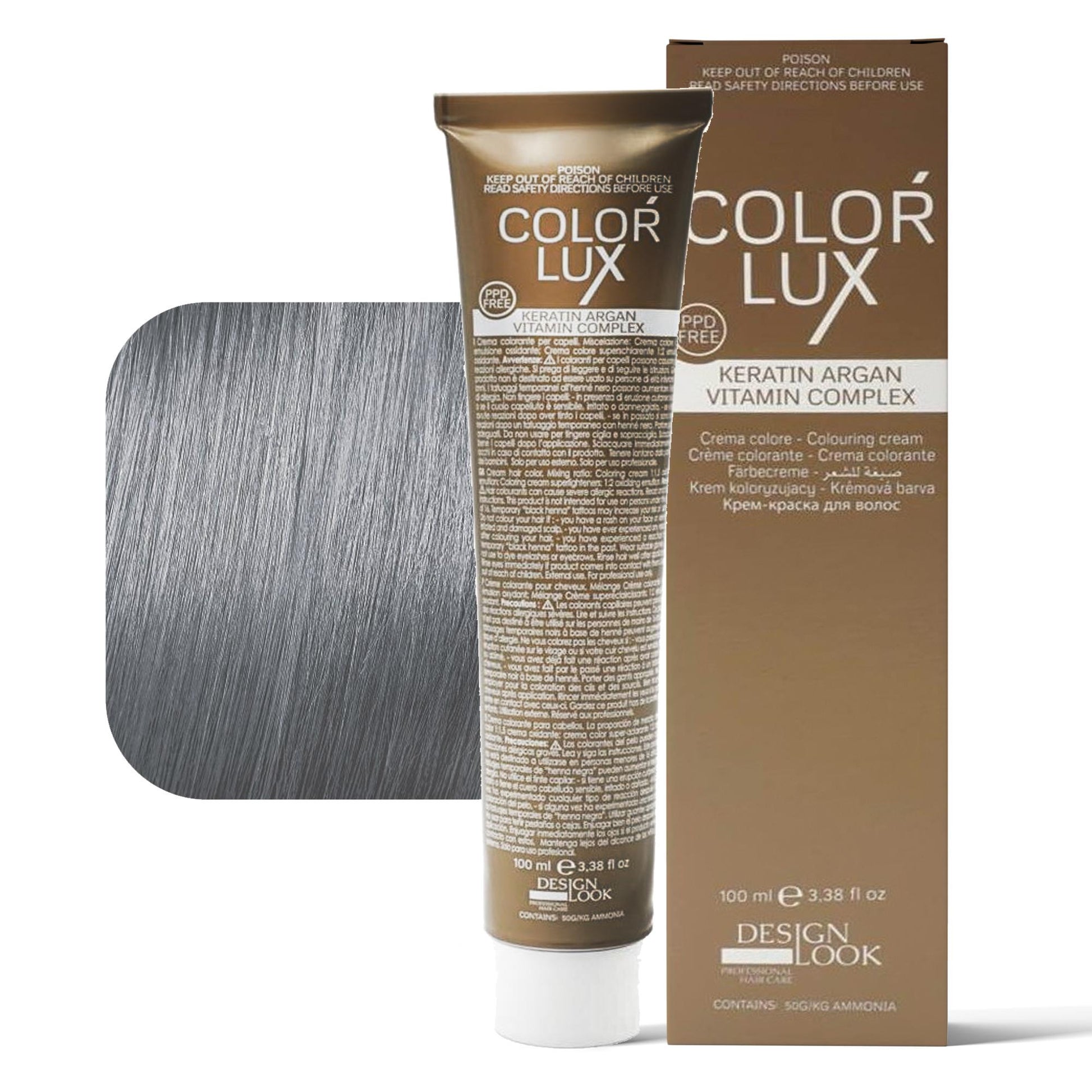 Design Look Color Lux Tintura per Capelli 100ml - Acciaio